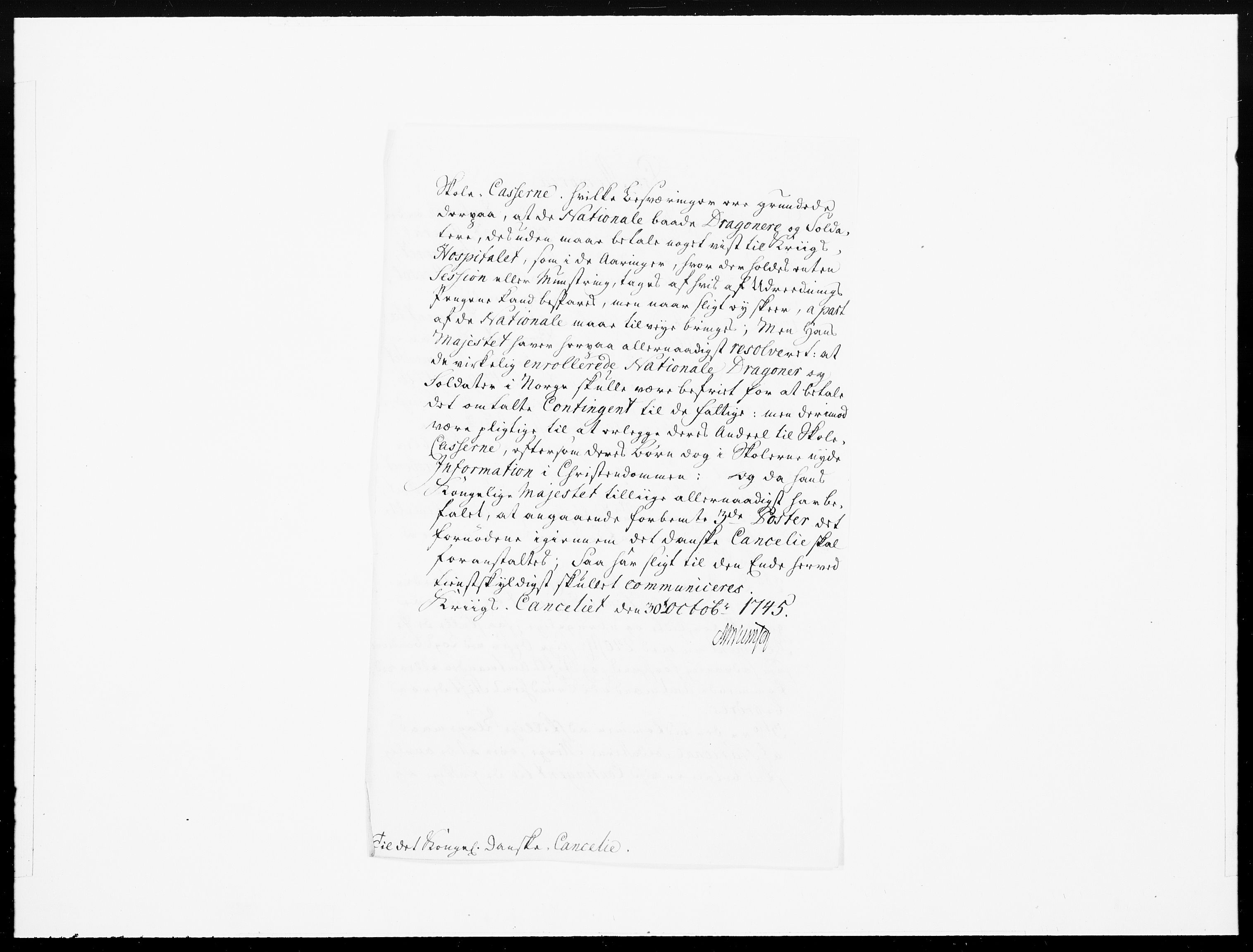 Danske Kanselli 1572-1799, AV/RA-EA-3023/F/Fc/Fcc/Fcca/L0143: Norske innlegg 1572-1799, 1745, s. 429