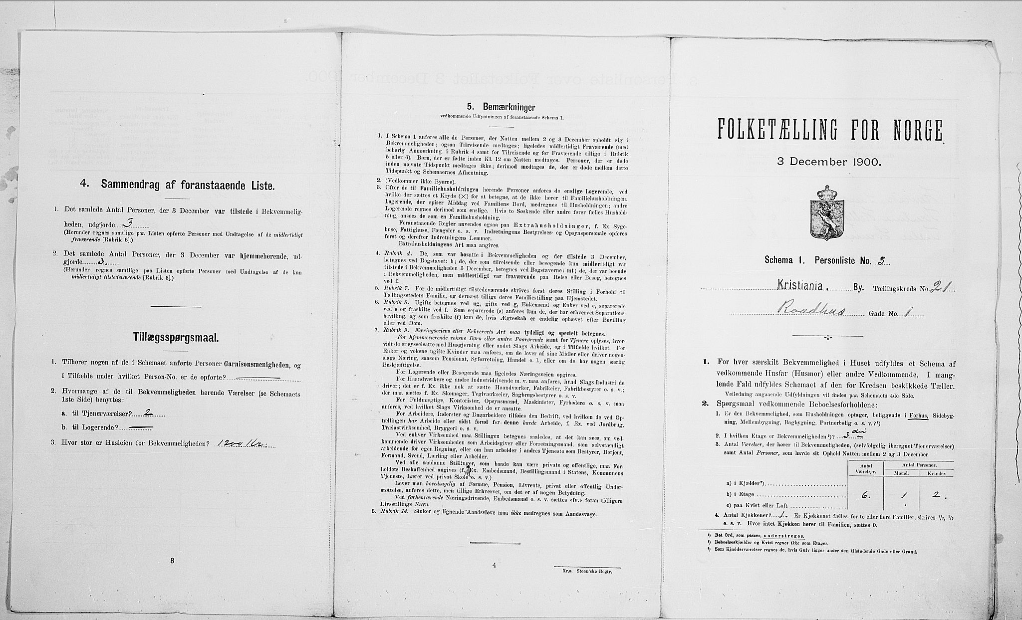 SAO, Folketelling 1900 for 0301 Kristiania kjøpstad, 1900, s. 73478