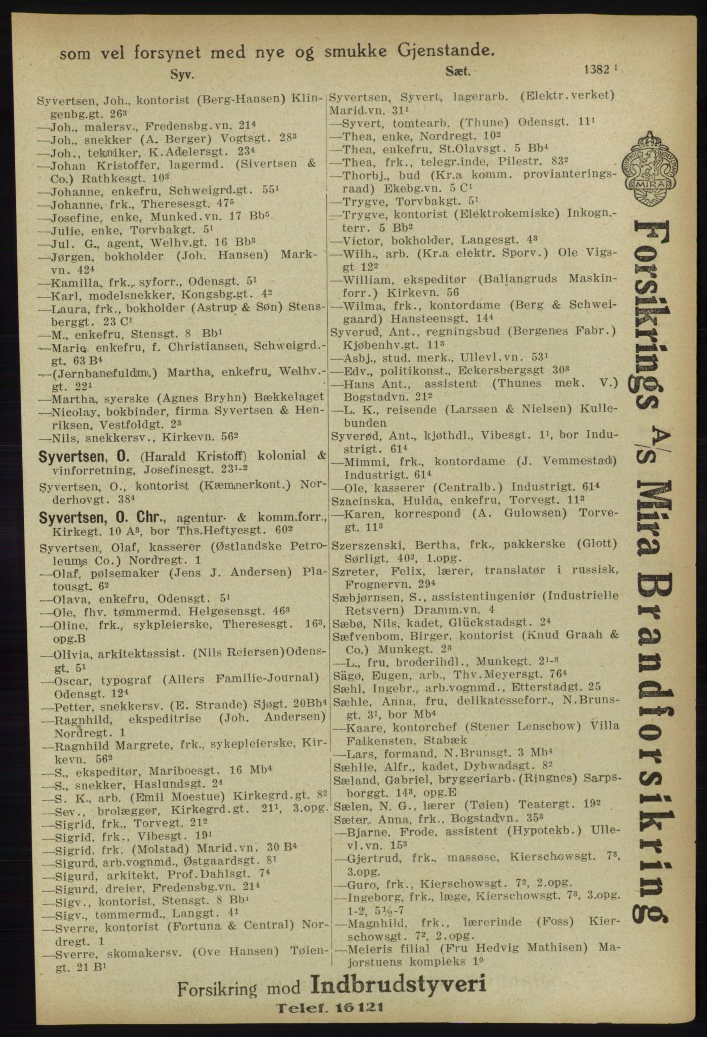 Kristiania/Oslo adressebok, PUBL/-, 1918, s. 1408