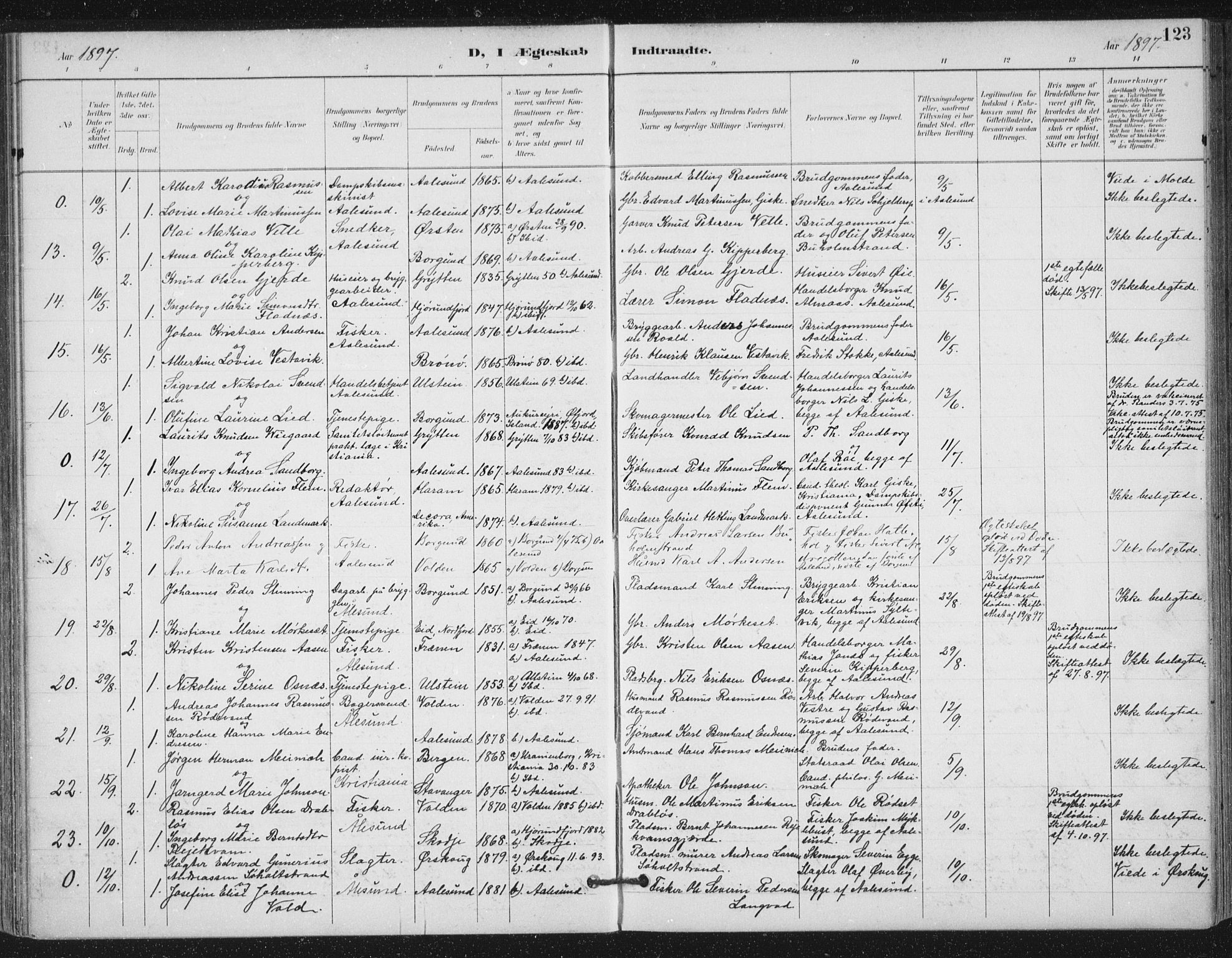 Ministerialprotokoller, klokkerbøker og fødselsregistre - Møre og Romsdal, SAT/A-1454/529/L0457: Ministerialbok nr. 529A07, 1894-1903, s. 123