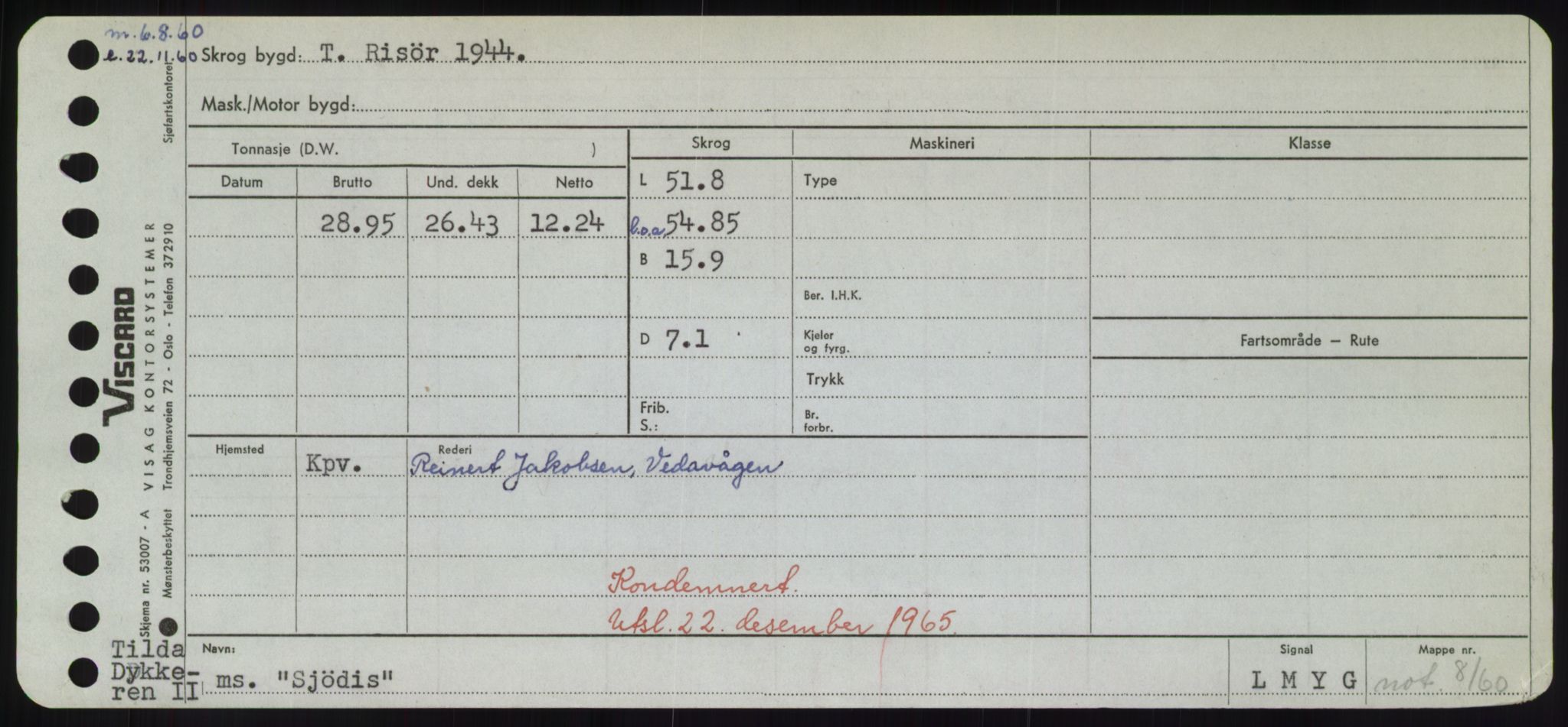 Sjøfartsdirektoratet med forløpere, Skipsmålingen, RA/S-1627/H/Hd/L0033: Fartøy, Sevi-Sjø, s. 367