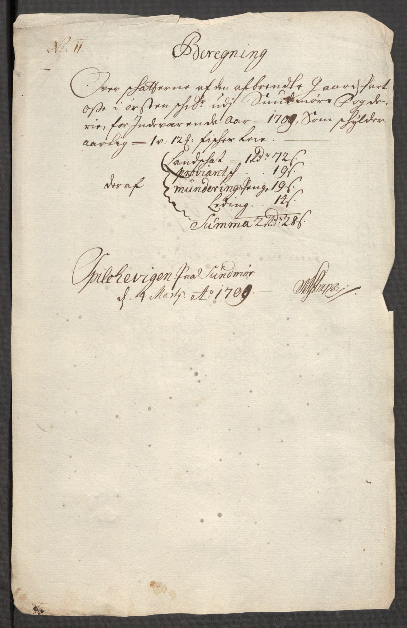 Rentekammeret inntil 1814, Reviderte regnskaper, Fogderegnskap, RA/EA-4092/R54/L3562: Fogderegnskap Sunnmøre, 1708-1709, s. 373
