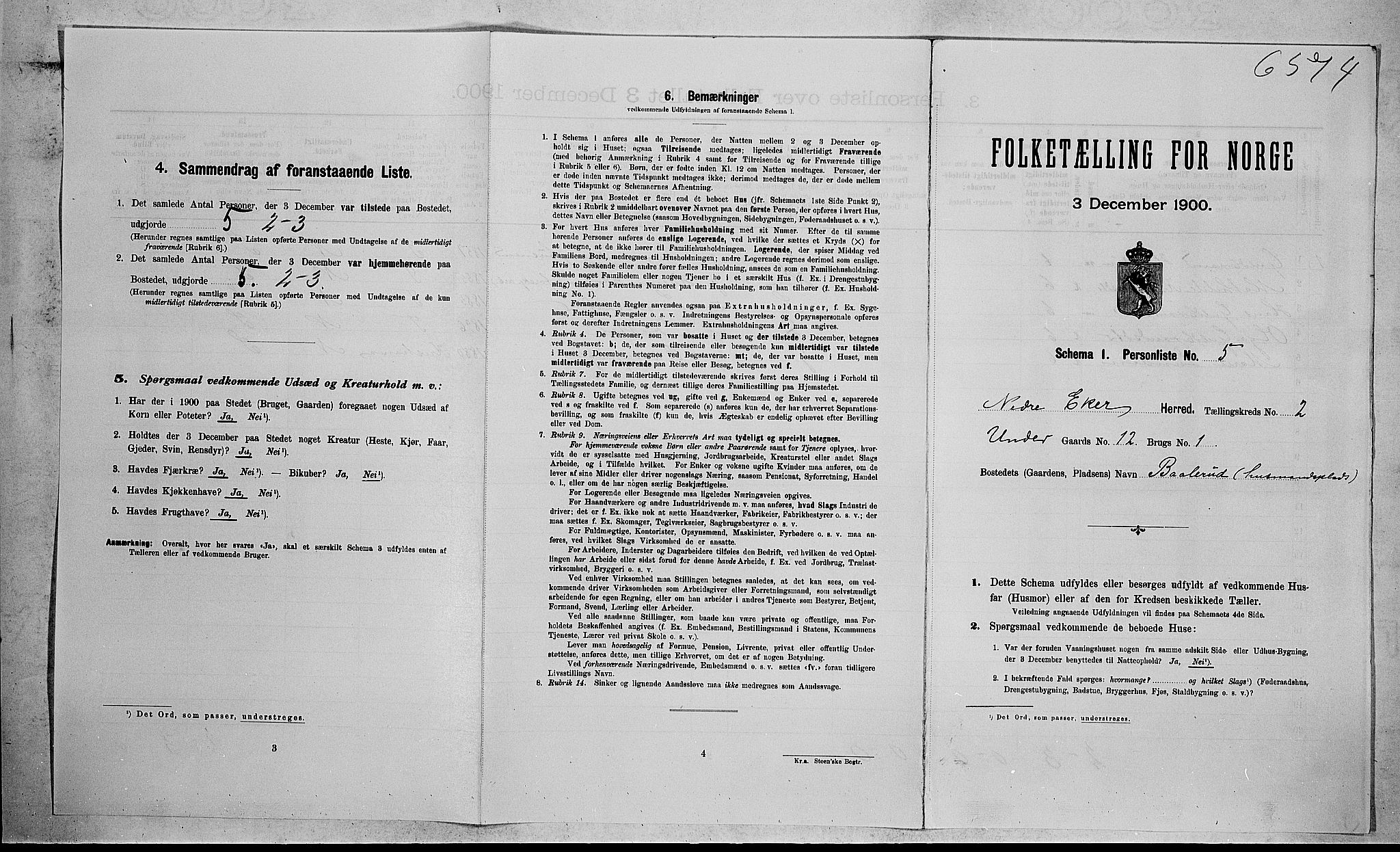 RA, Folketelling 1900 for 0625 Nedre Eiker herred, 1900, s. 258