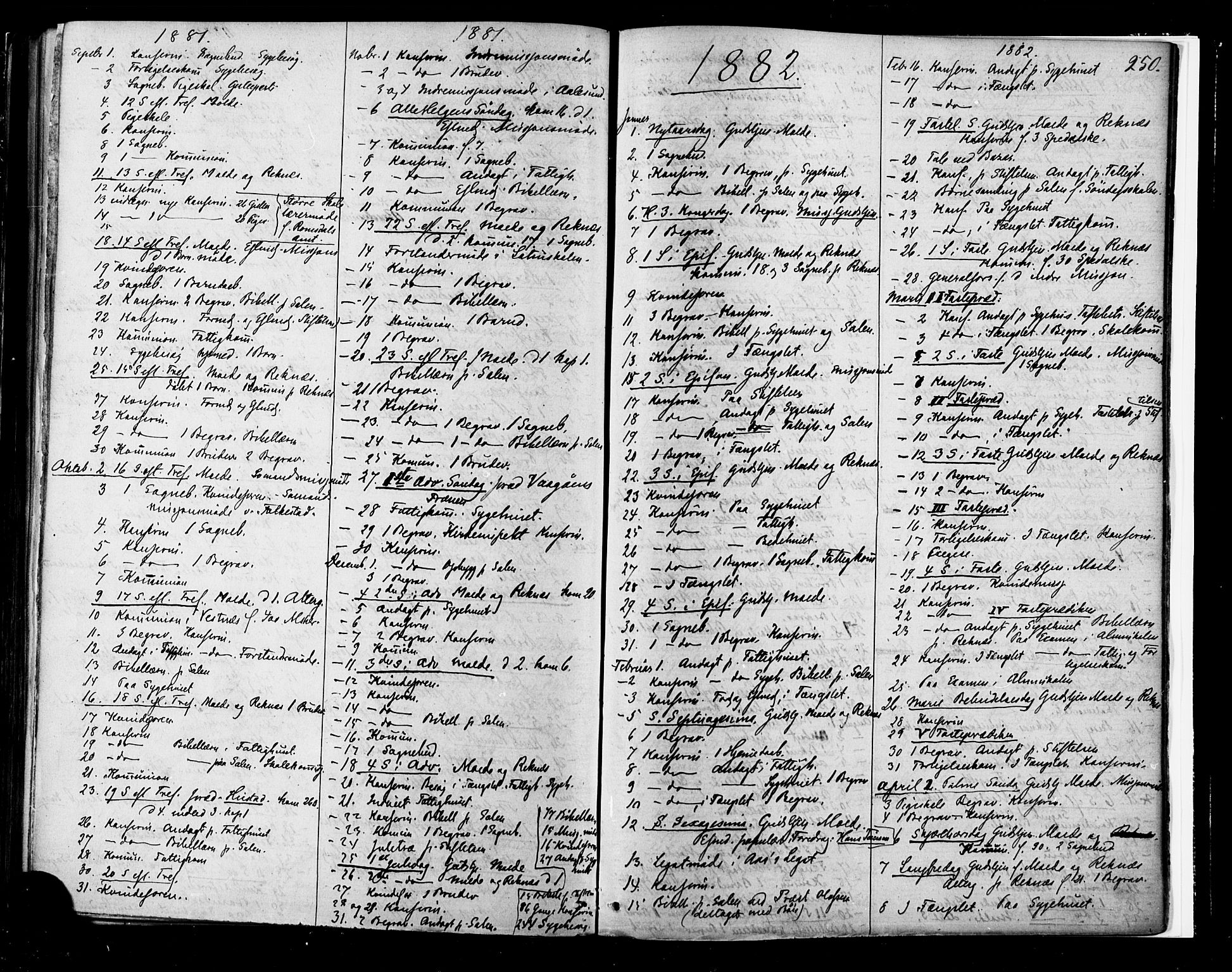 Ministerialprotokoller, klokkerbøker og fødselsregistre - Møre og Romsdal, AV/SAT-A-1454/558/L0691: Ministerialbok nr. 558A05, 1873-1886, s. 250