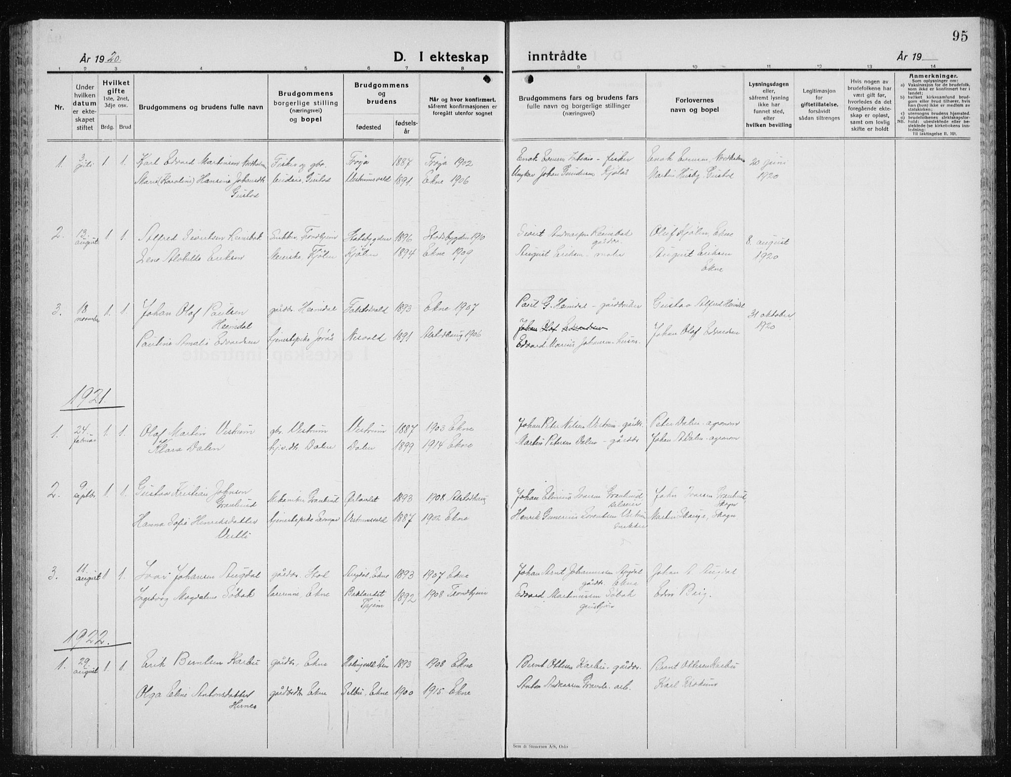 Ministerialprotokoller, klokkerbøker og fødselsregistre - Nord-Trøndelag, AV/SAT-A-1458/719/L0180: Klokkerbok nr. 719C01, 1878-1940, s. 95
