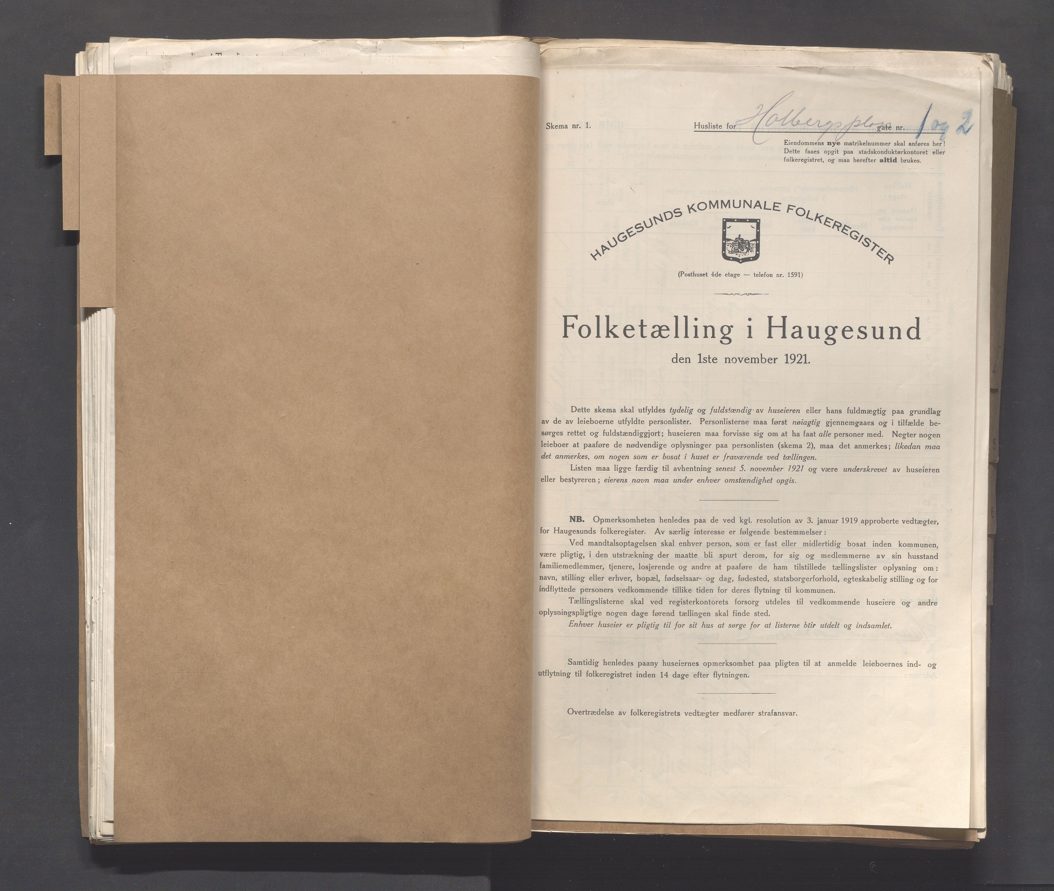 IKAR, Kommunal folketelling 1.11.1921 for Haugesund, 1921, s. 2314