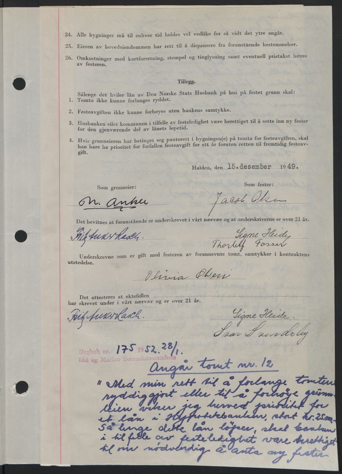 Idd og Marker sorenskriveri, AV/SAO-A-10283/G/Gb/Gbb/L0013: Pantebok nr. A13, 1949-1950, Dagboknr: 2283/1949