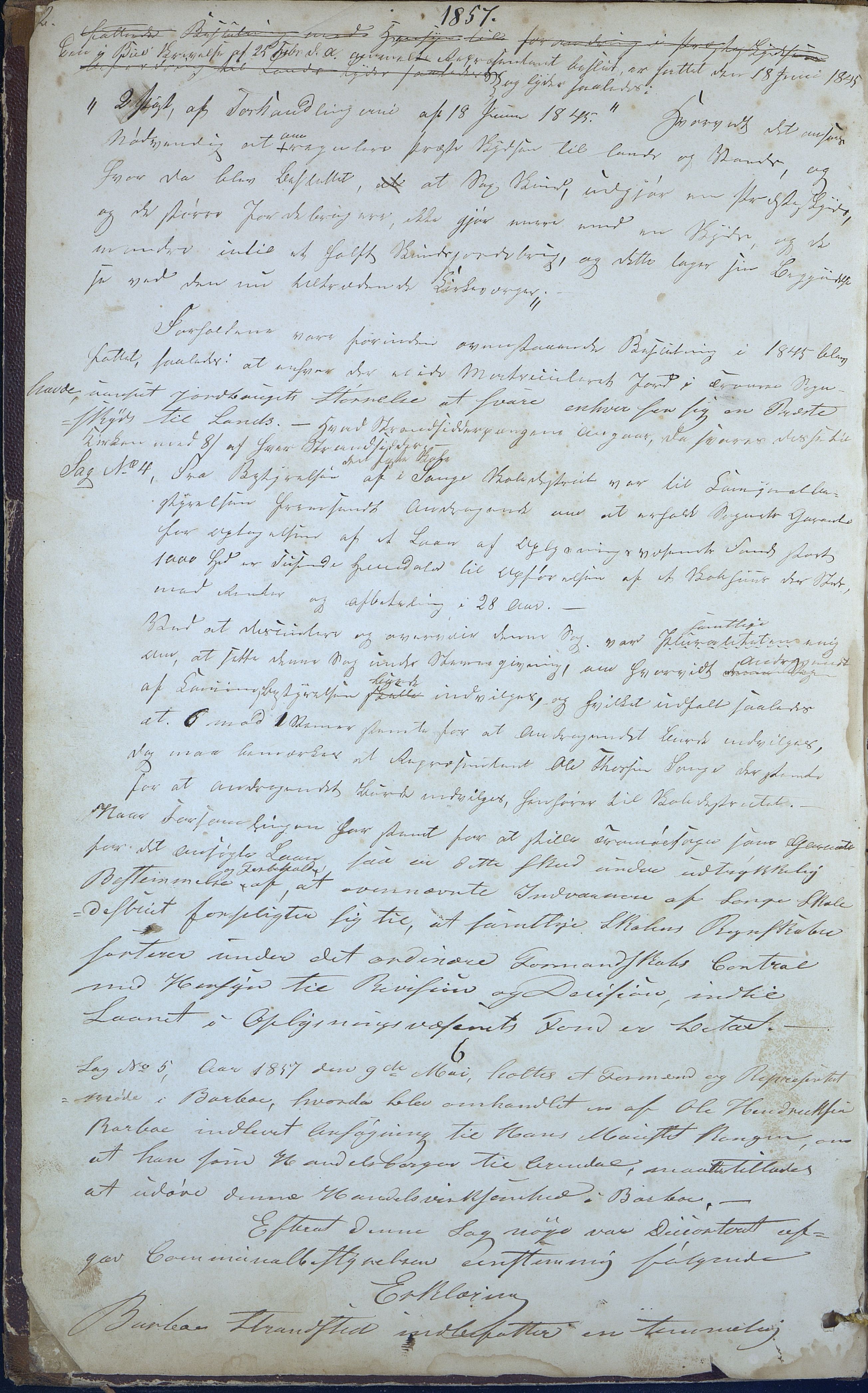 Austre Moland kommune, AAMA/KA0918-PK/01/L0002: Forhandlingsprotokoll, 1857-1869, s. 2