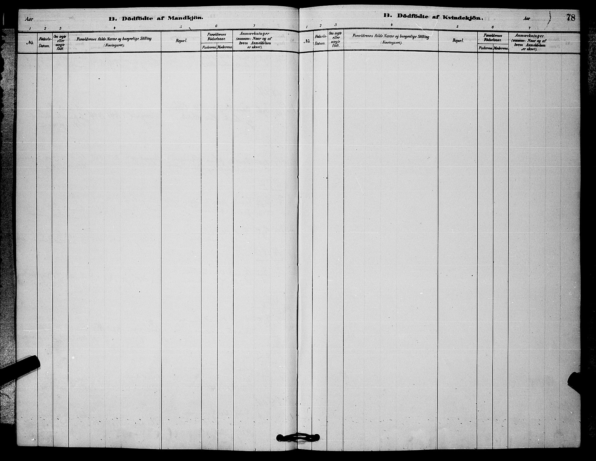 Rollag kirkebøker, AV/SAKO-A-240/G/Ga/L0004: Klokkerbok nr. I 4, 1878-1903, s. 78