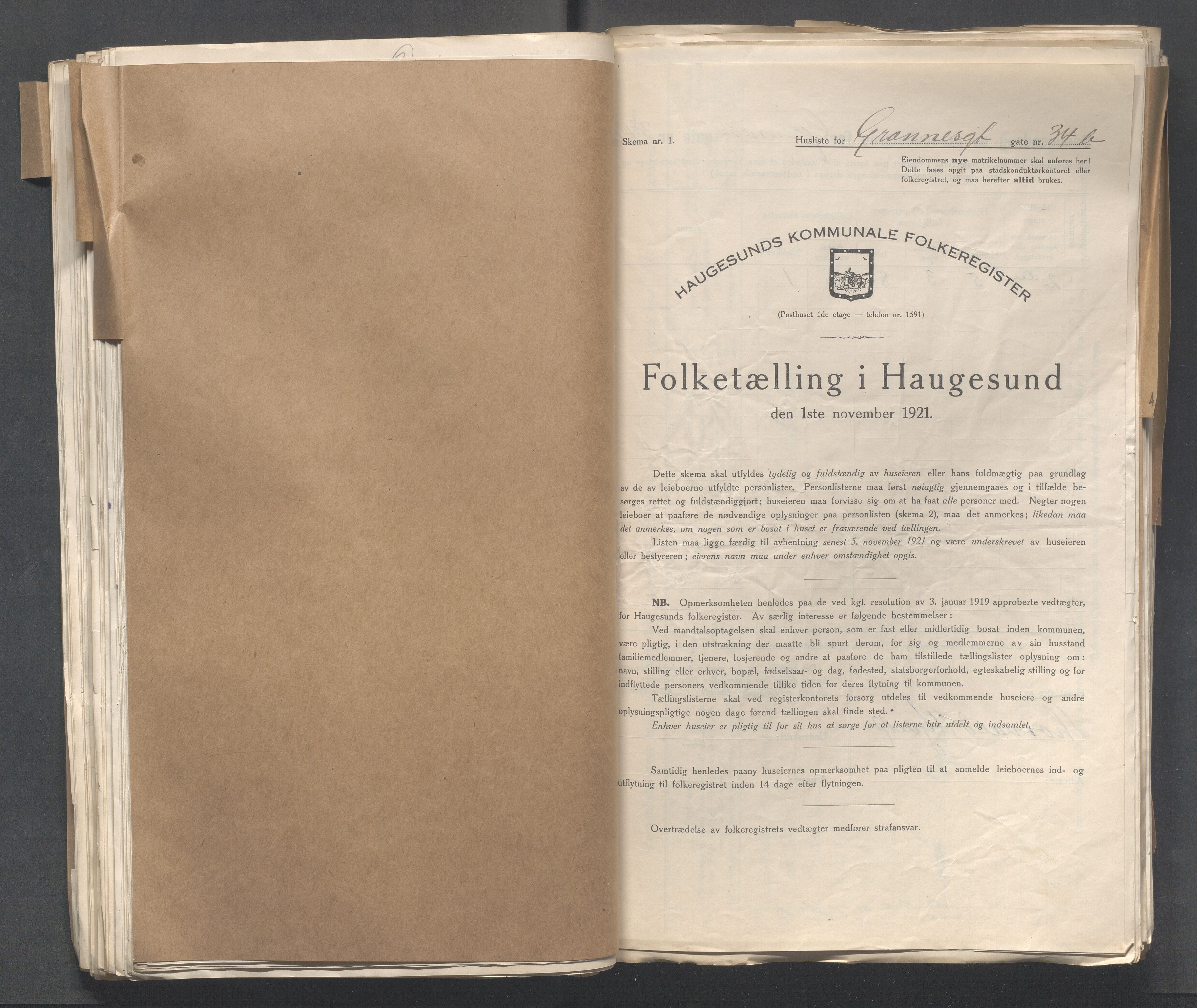 IKAR, Kommunal folketelling 1.11.1921 for Haugesund, 1921, s. 5984