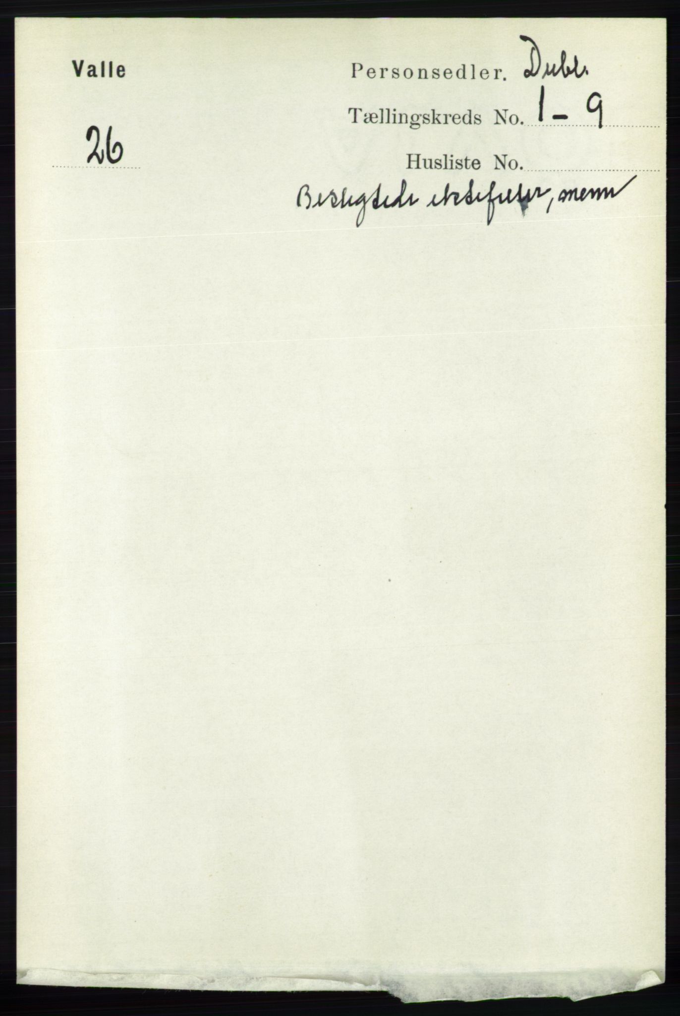 RA, Folketelling 1891 for Nedenes amt: Gjenparter av personsedler for beslektede ektefeller, menn, 1891, s. 1044