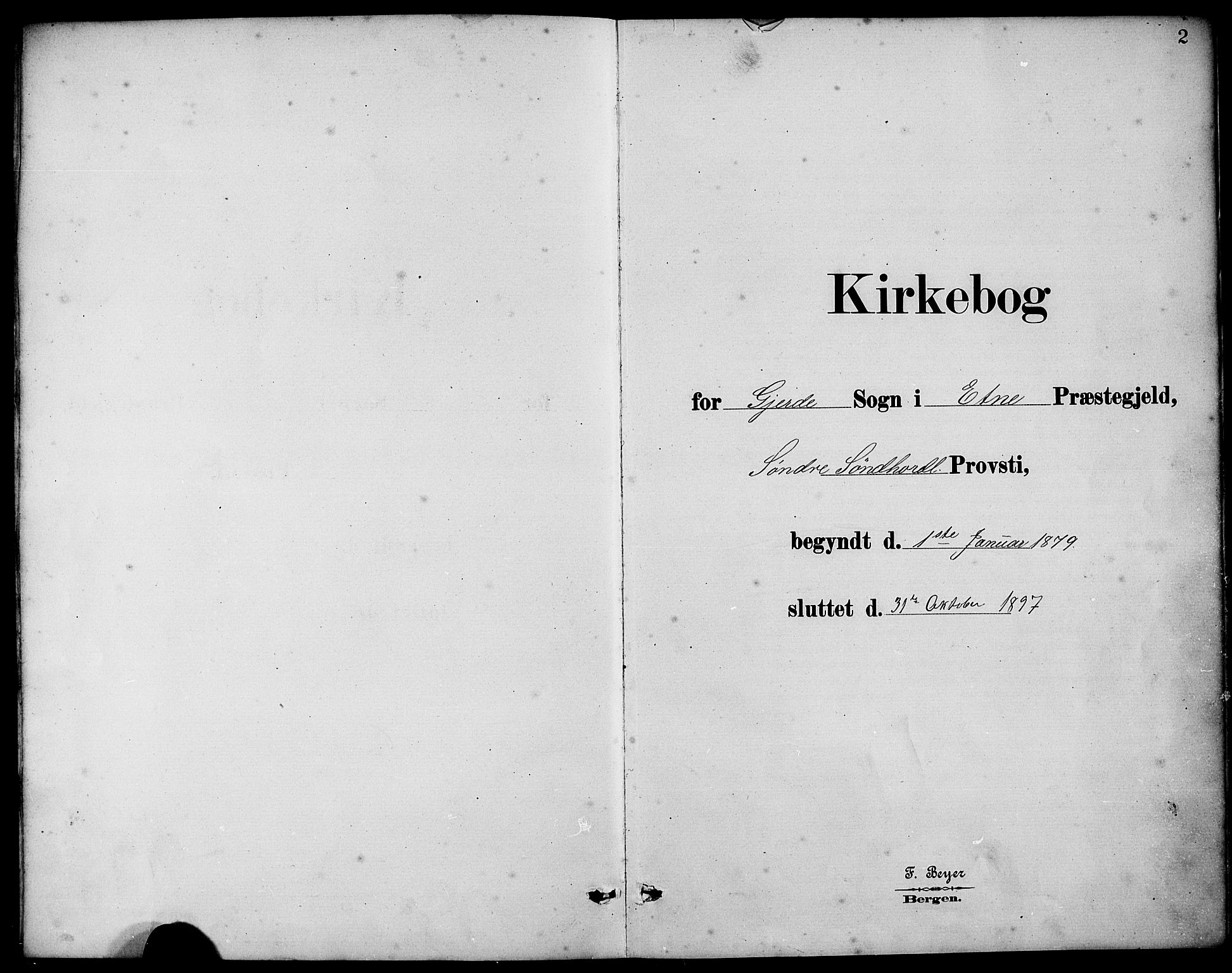 Etne sokneprestembete, SAB/A-75001/H/Hab: Klokkerbok nr. B 4, 1879-1897, s. 2