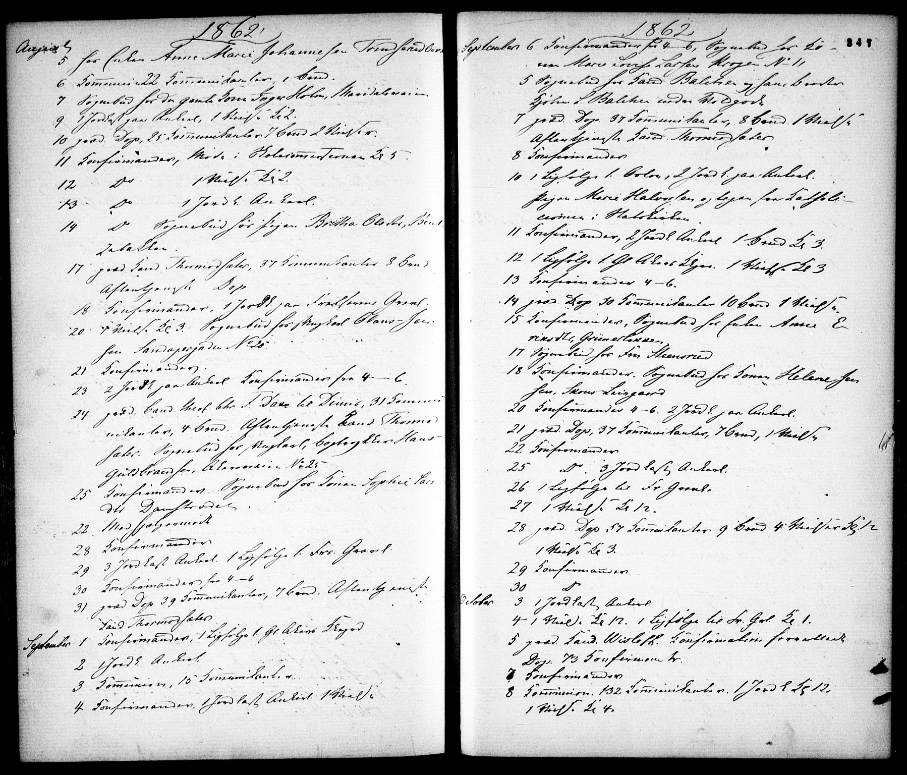 Gamle Aker prestekontor Kirkebøker, AV/SAO-A-10617a/F/L0001: Ministerialbok nr. 1, 1861-1865, s. 347