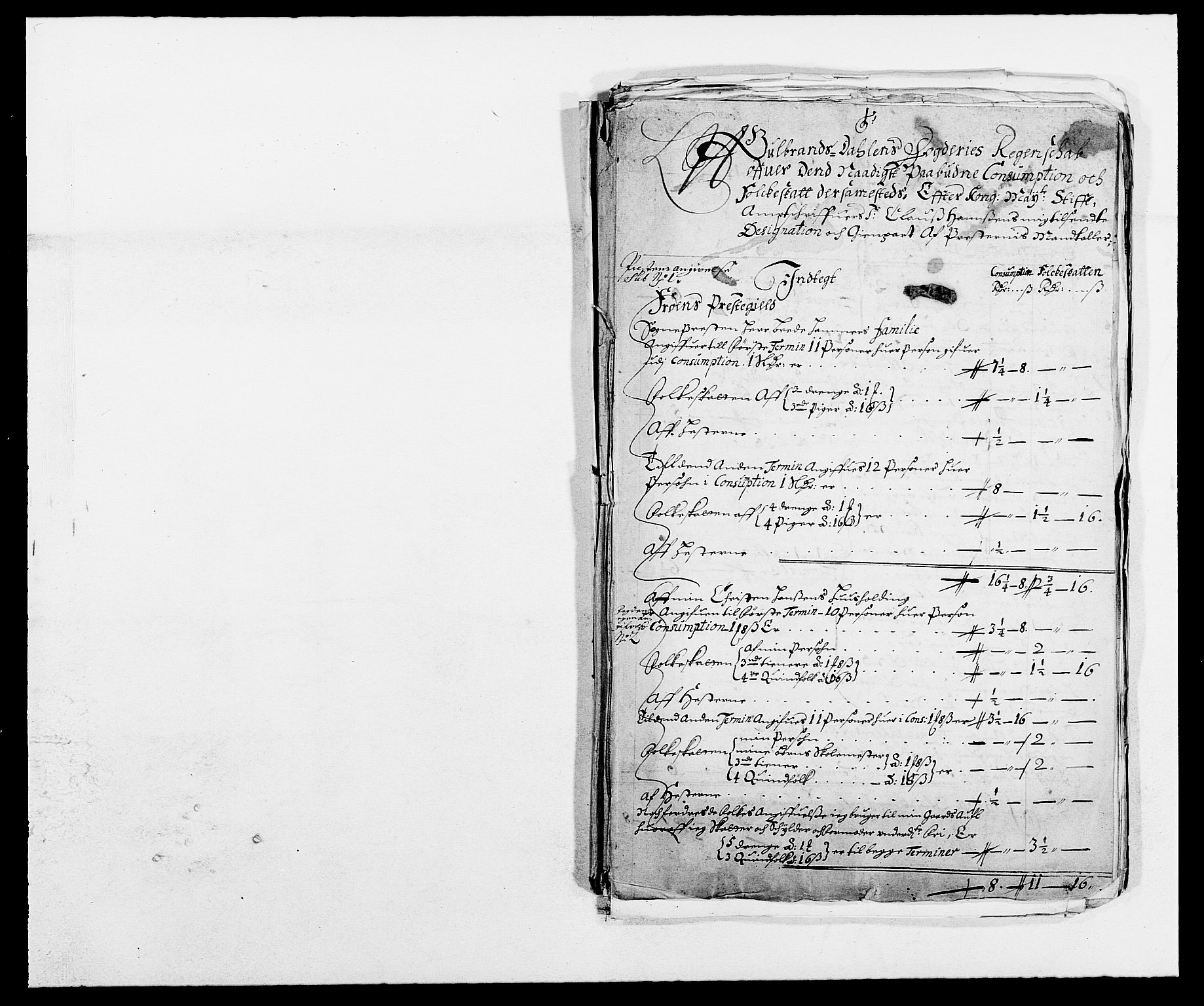 Rentekammeret inntil 1814, Reviderte regnskaper, Fogderegnskap, RA/EA-4092/R17/L1156: Fogderegnskap Gudbrandsdal, 1681, s. 127