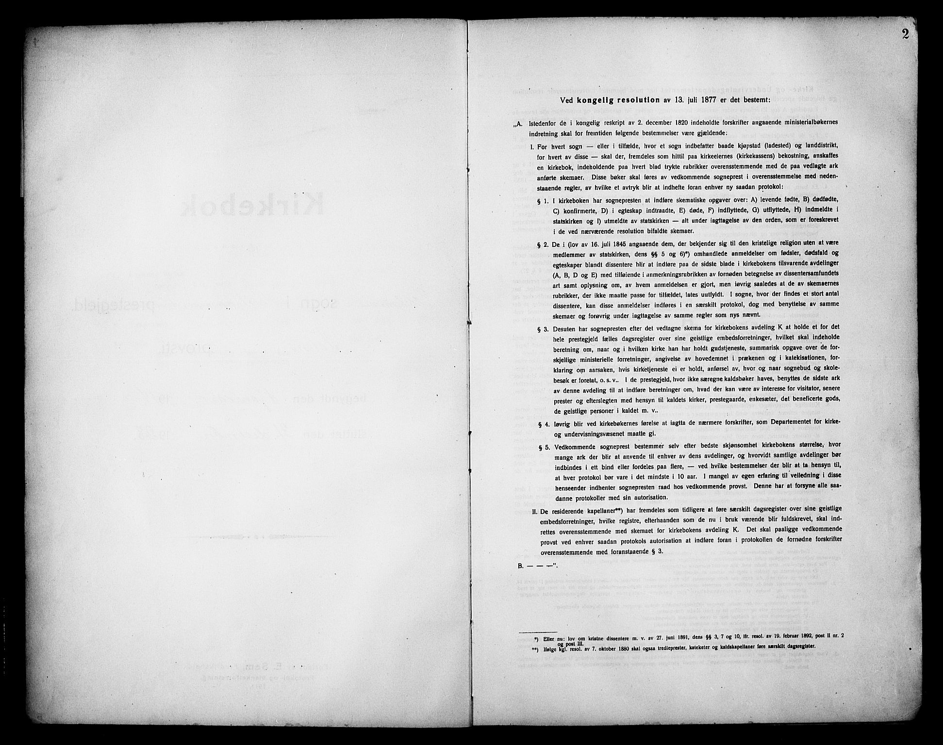 Lillehammer prestekontor, AV/SAH-PREST-088/H/Ha/Hab/L0002: Klokkerbok nr. 2, 1913-1929, s. 2