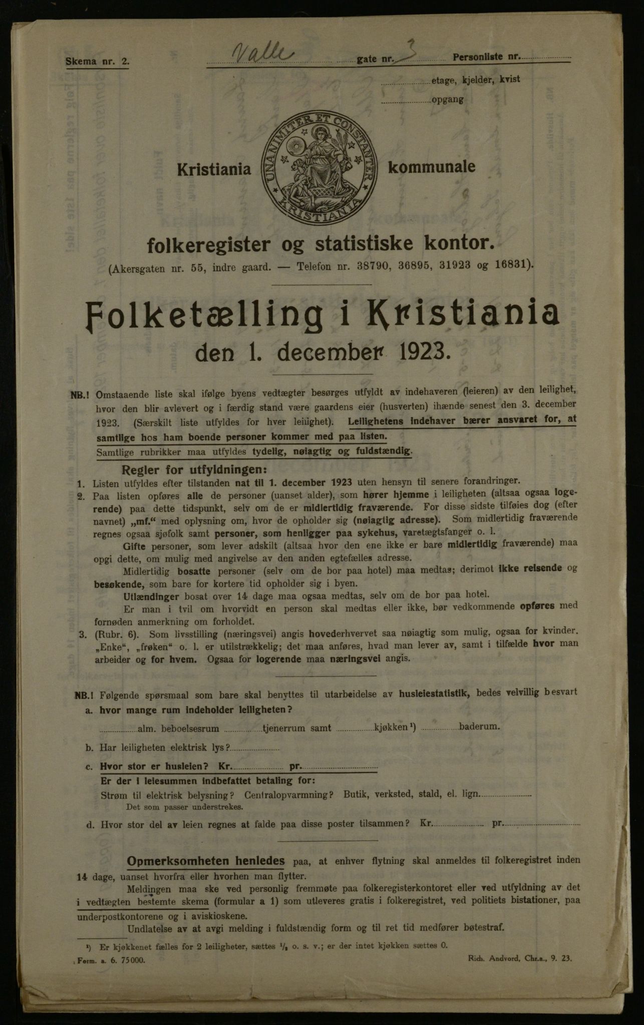 OBA, Kommunal folketelling 1.12.1923 for Kristiania, 1923, s. 134659