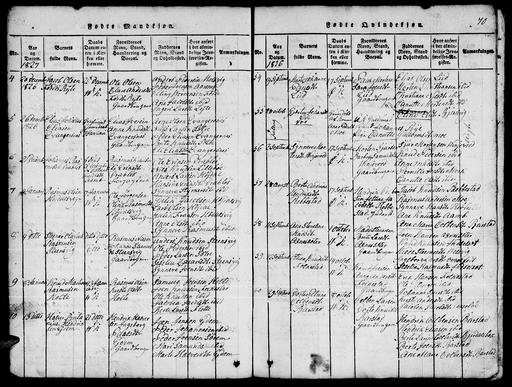 Ministerialprotokoller, klokkerbøker og fødselsregistre - Møre og Romsdal, SAT/A-1454/511/L0155: Klokkerbok nr. 511C01, 1817-1829, s. 70