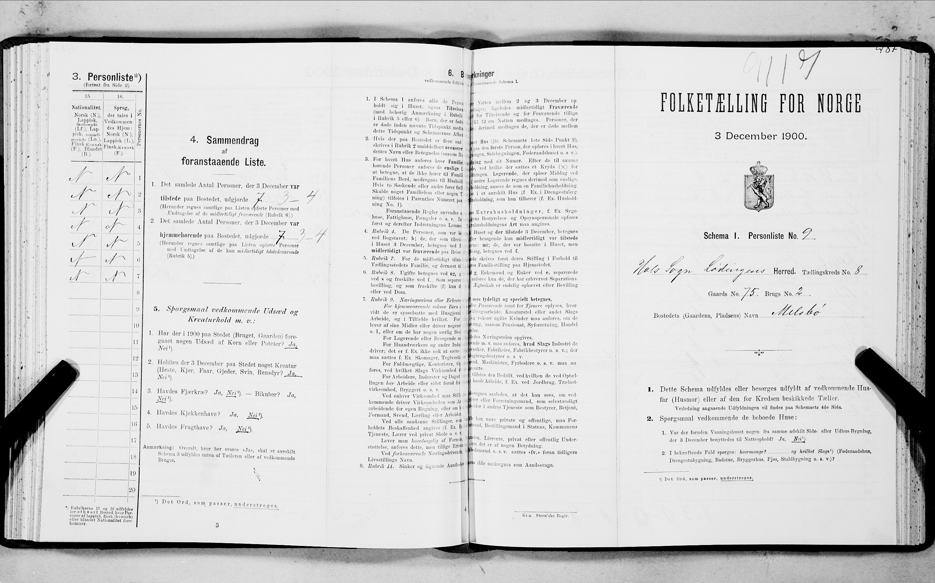 SAT, Folketelling 1900 for 1851 Lødingen herred, 1900, s. 968
