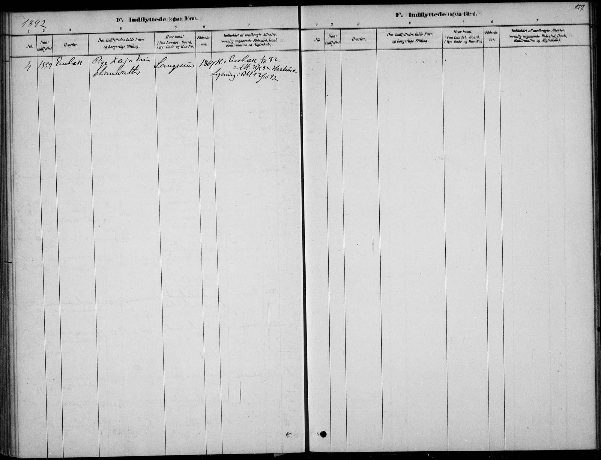 Langesund kirkebøker, AV/SAKO-A-280/F/Fa/L0002: Ministerialbok nr. 2, 1878-1892, s. 127