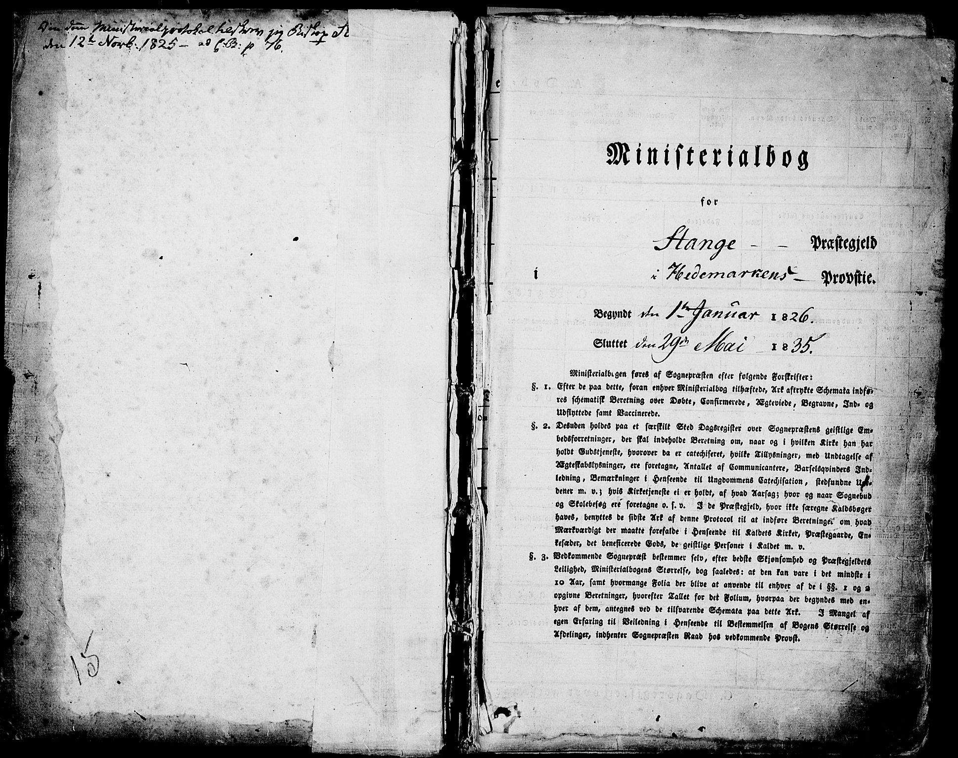 Stange prestekontor, AV/SAH-PREST-002/K/L0009: Ministerialbok nr. 9, 1826-1835