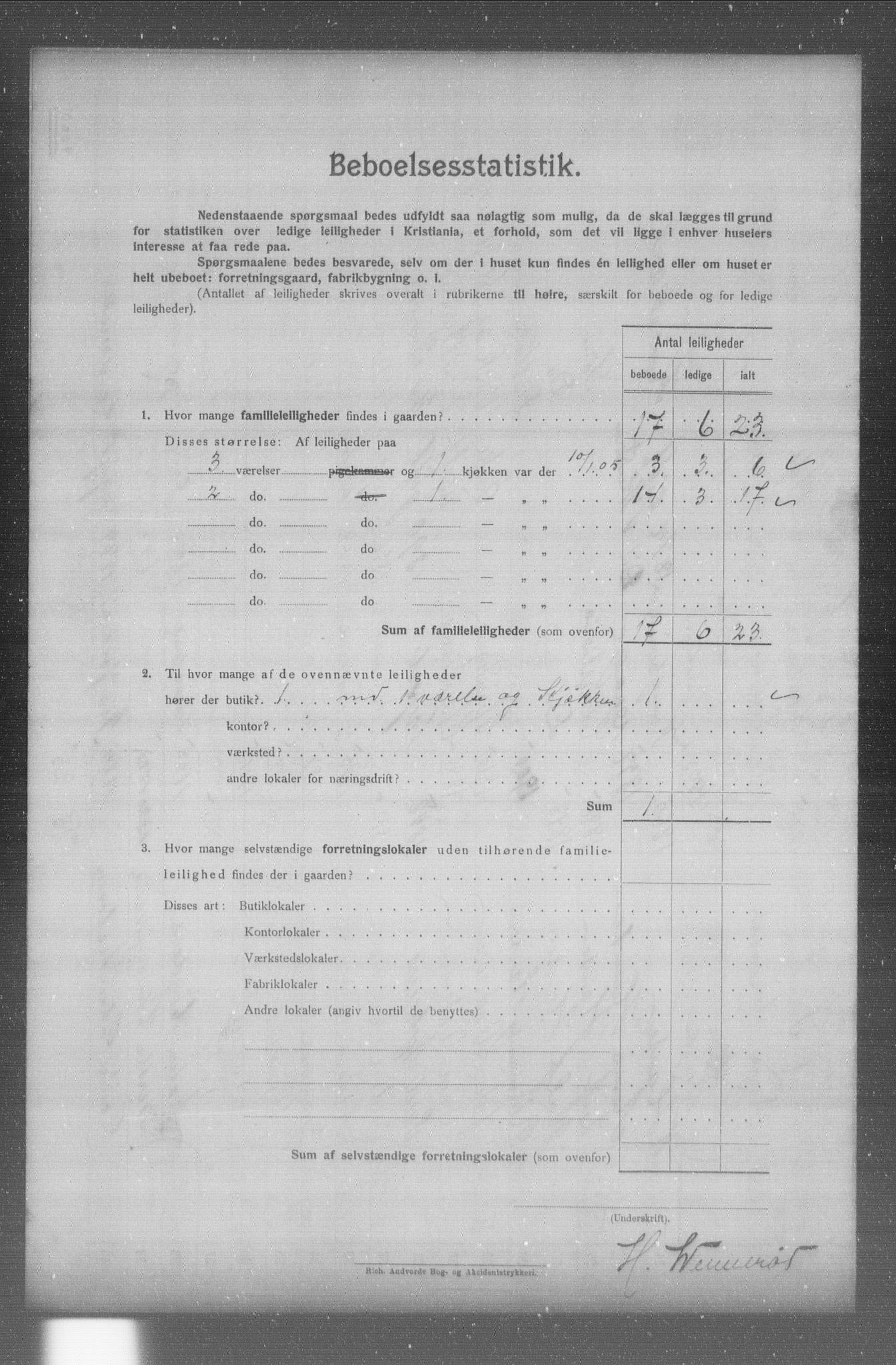 OBA, Kommunal folketelling 31.12.1904 for Kristiania kjøpstad, 1904, s. 13414