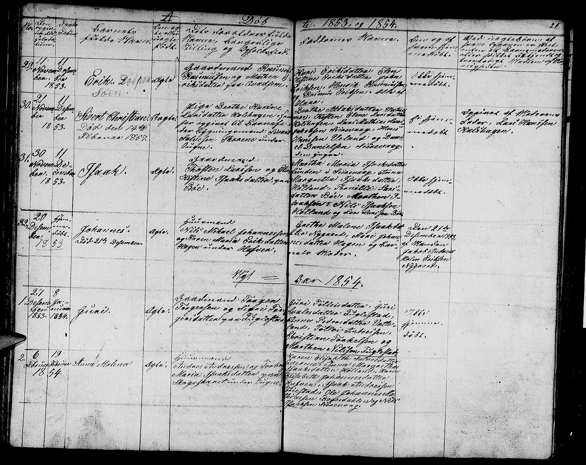 Eigersund sokneprestkontor, AV/SAST-A-101807/001/30/30BB/L0003: Klokkerbok nr. B 3, 1846-1875, s. 26