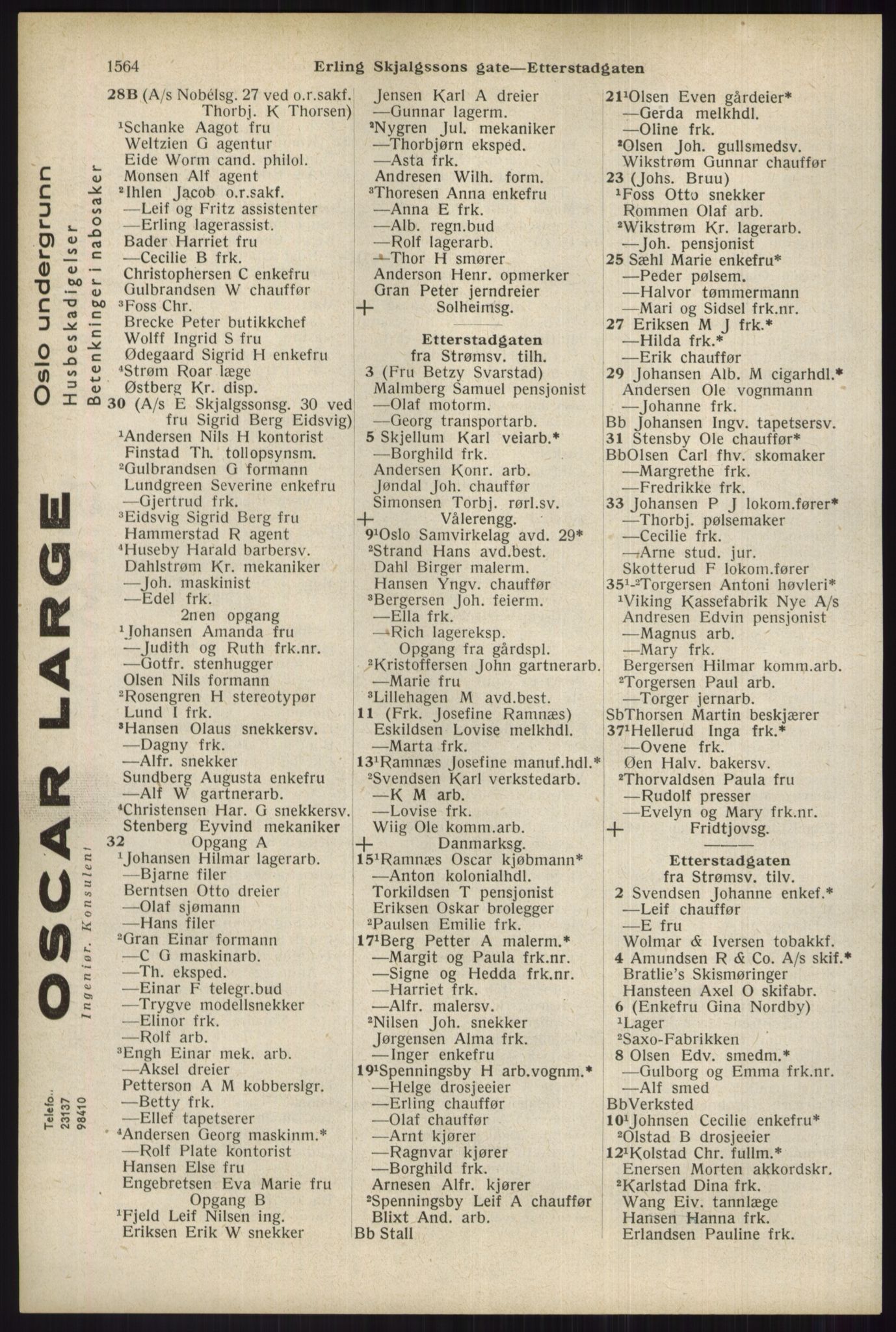 Kristiania/Oslo adressebok, PUBL/-, 1934, s. 1564