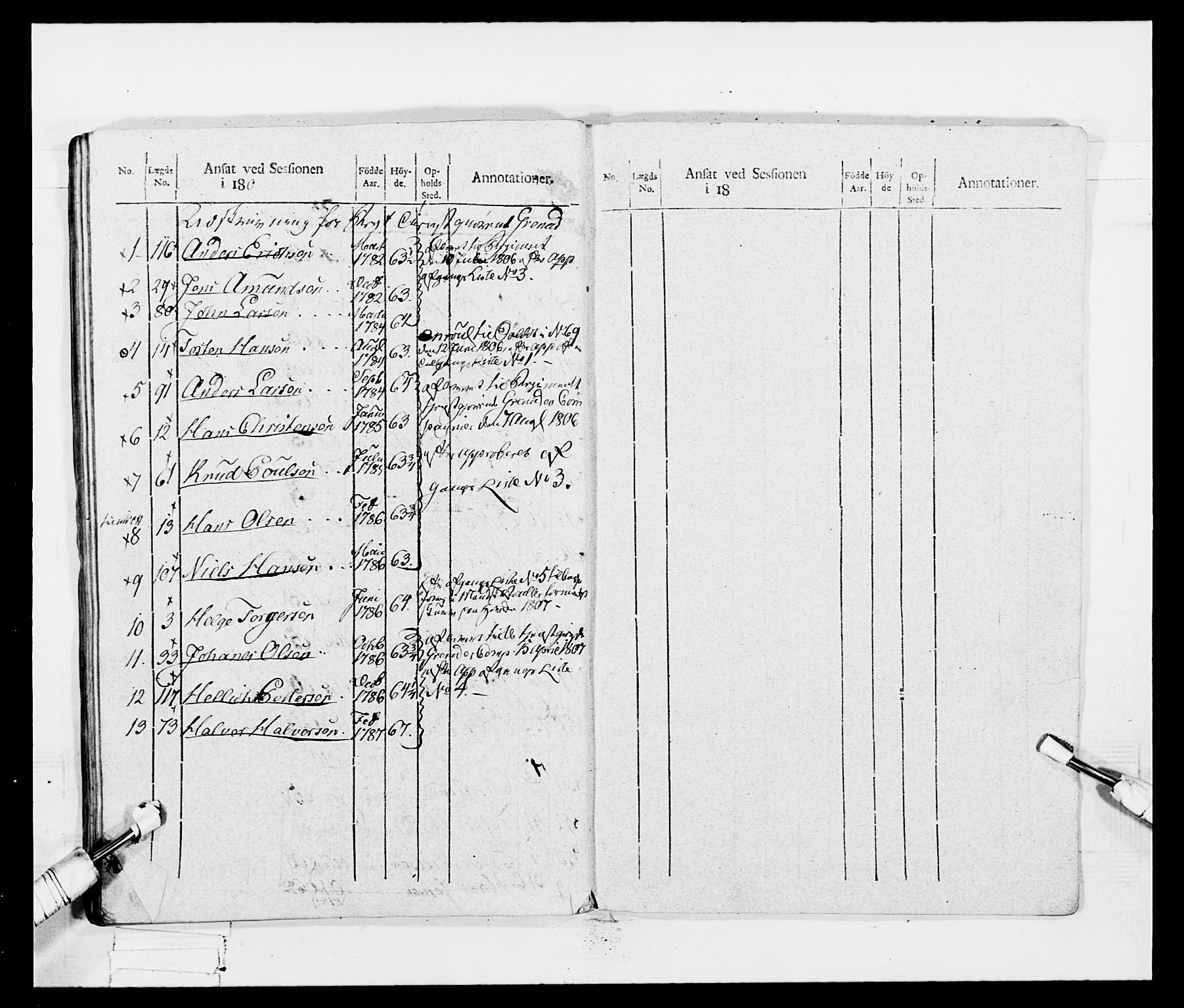 Generalitets- og kommissariatskollegiet, Det kongelige norske kommissariatskollegium, AV/RA-EA-5420/E/Eh/L0047: 2. Akershusiske nasjonale infanteriregiment, 1791-1810, s. 349