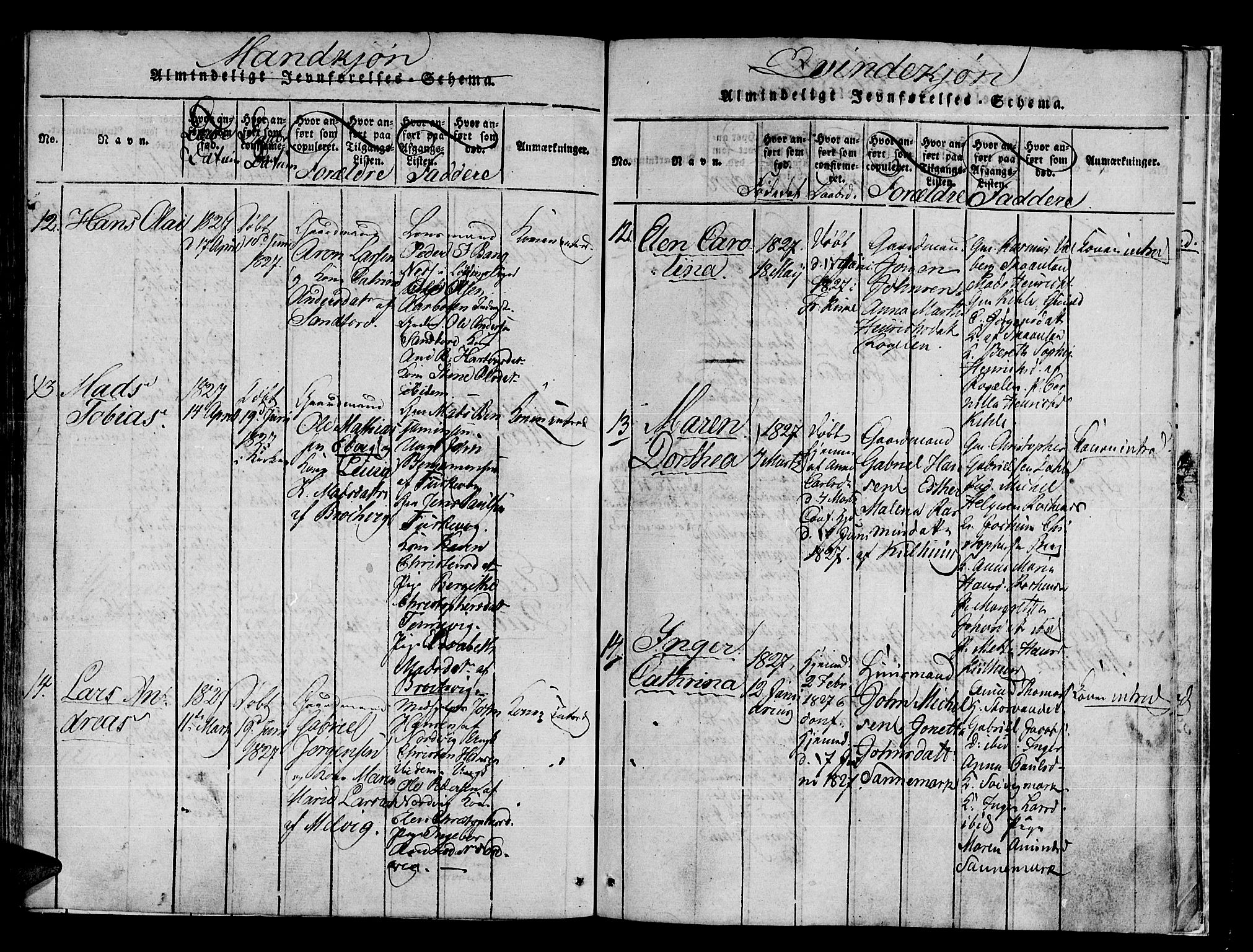 Trondenes sokneprestkontor, AV/SATØ-S-1319/H/Ha/L0006kirke: Ministerialbok nr. 6, 1821-1827