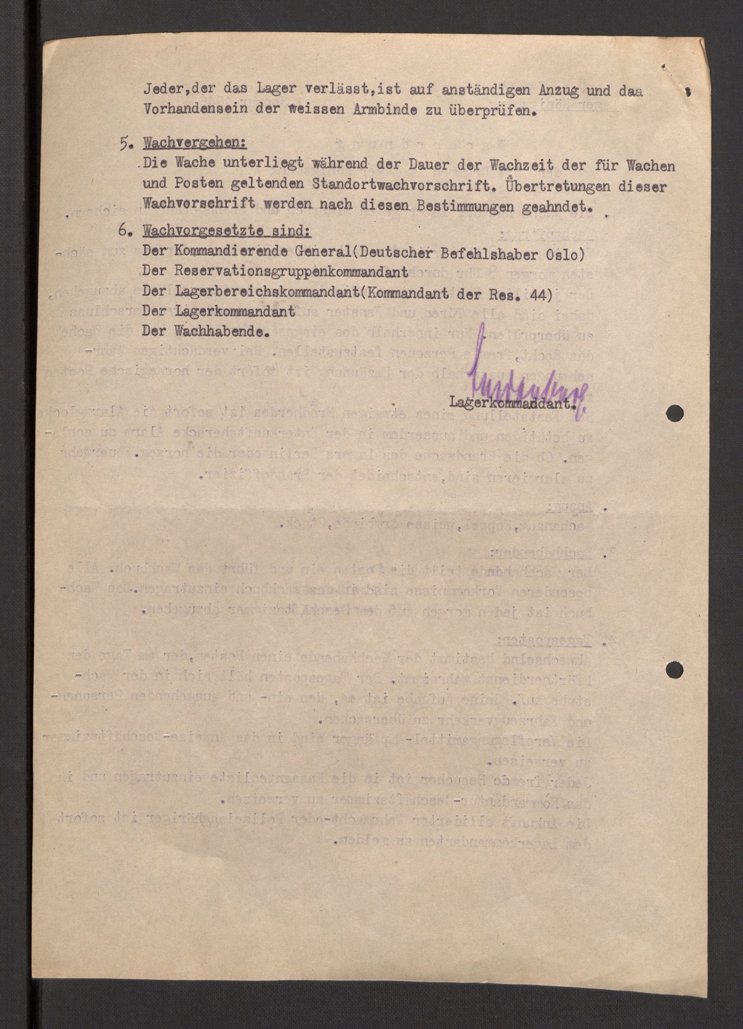 Deutscher Oberbefehlshaber Norwegen (DOBN), AV/RA-RAFA-2197/D/Dja/L0070/0001: DBO Abt. 1a / Lagerordnungen, 1946