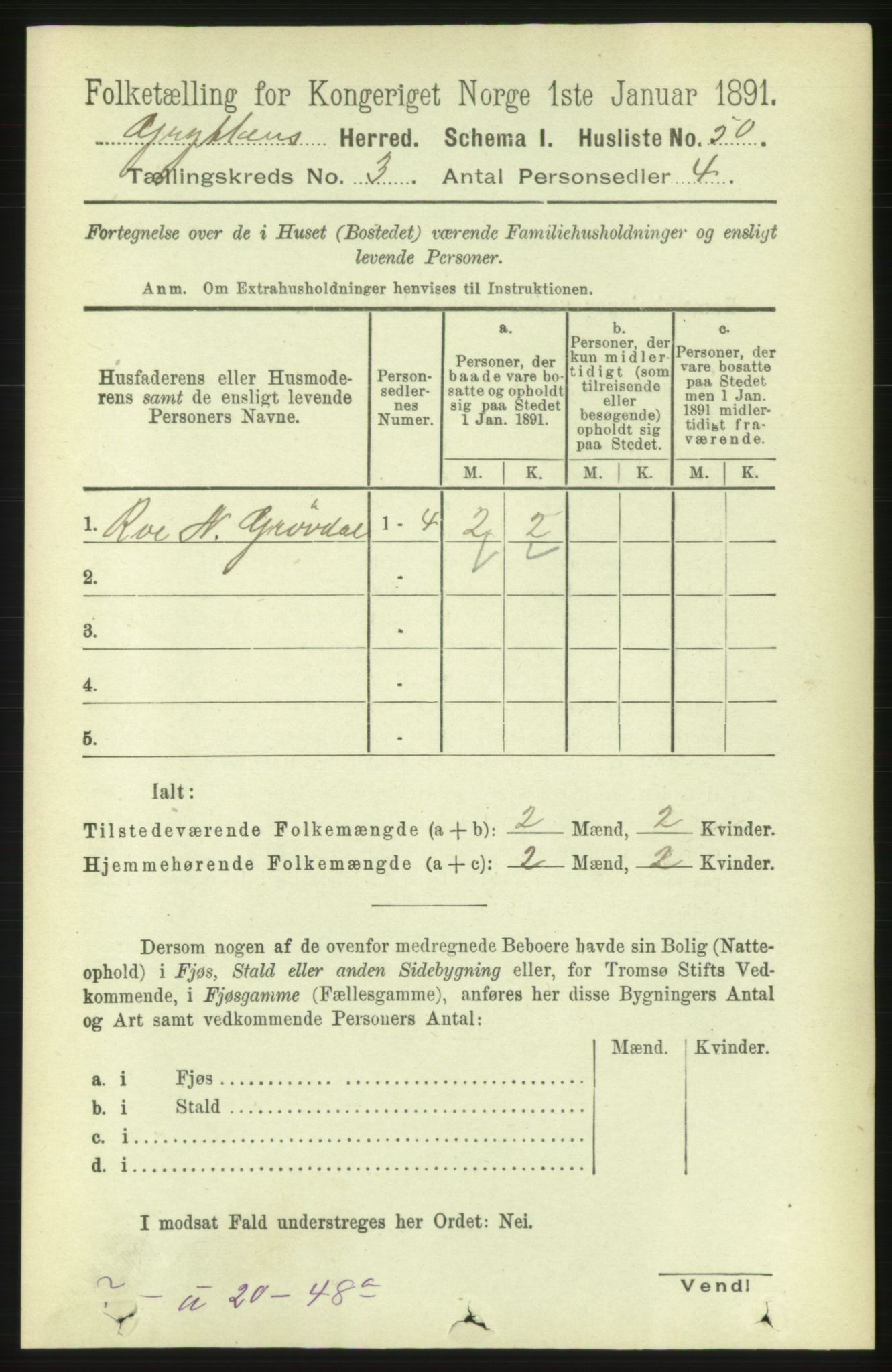 RA, Folketelling 1891 for 1539 Grytten herred, 1891, s. 916