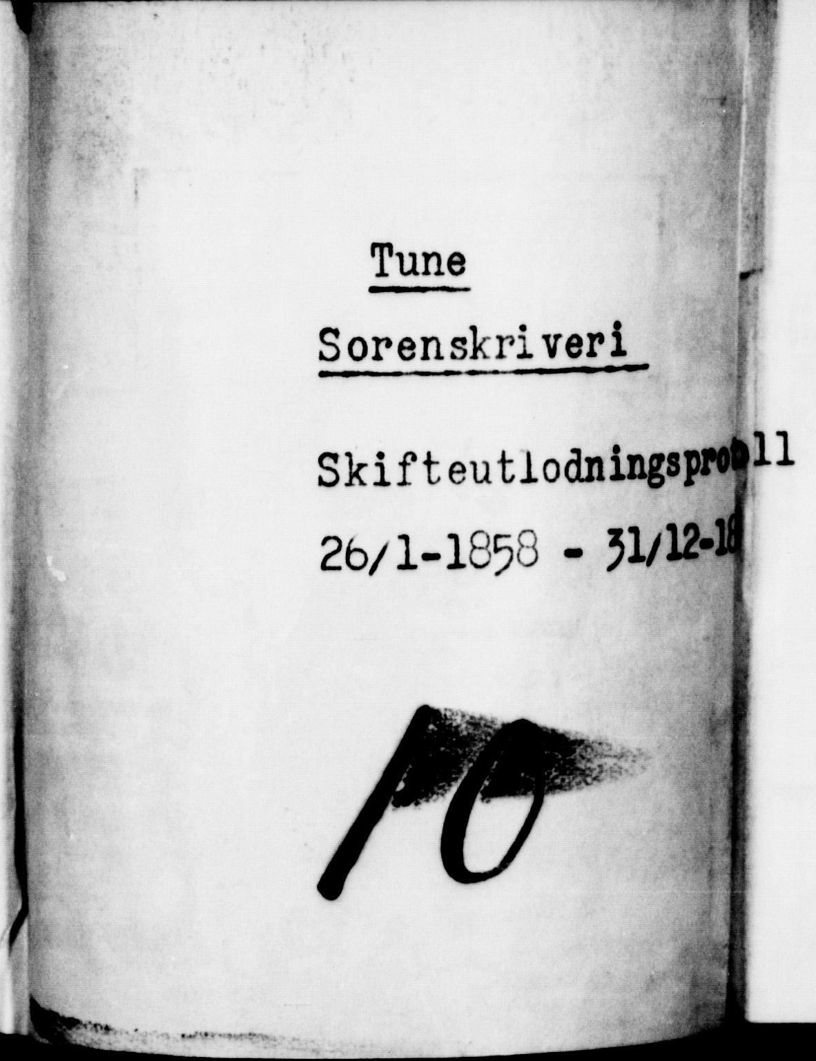 Tune sorenskriveri, SAO/A-10470/H/He/L0001: Skifteutlodningsprotokoller, 1858-1868