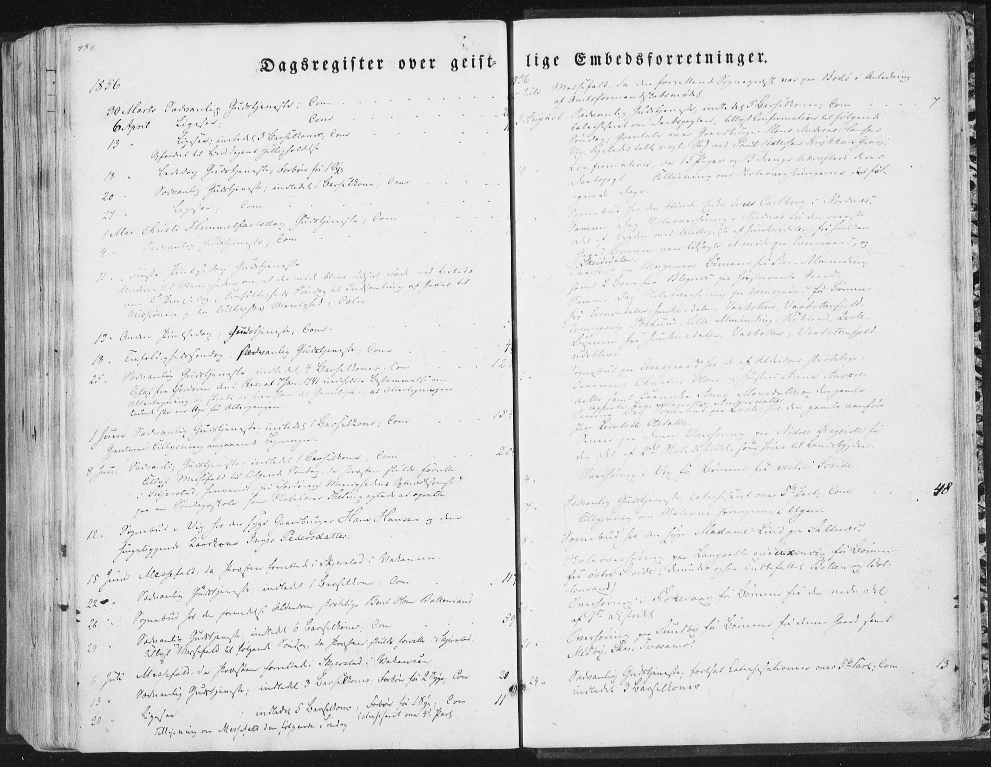 Ministerialprotokoller, klokkerbøker og fødselsregistre - Nordland, AV/SAT-A-1459/847/L0667: Ministerialbok nr. 847A07, 1842-1871, s. 484