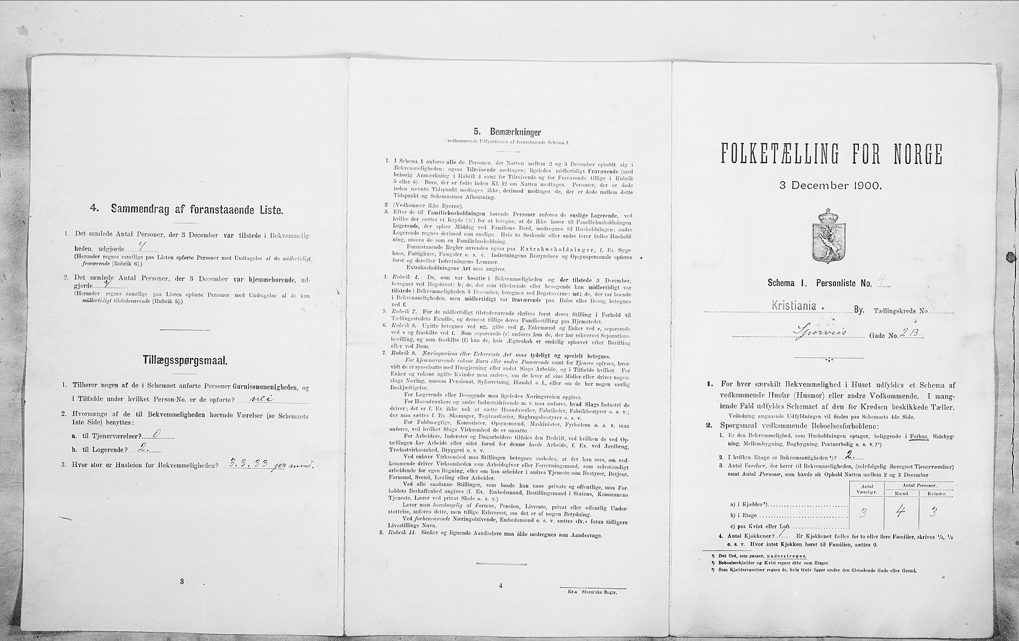 SAO, Folketelling 1900 for 0301 Kristiania kjøpstad, 1900, s. 88992