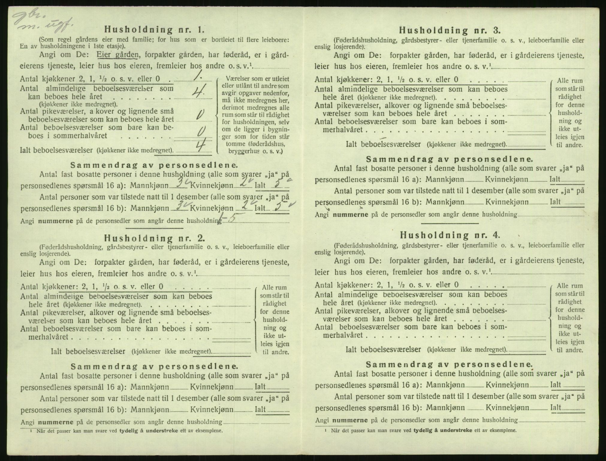 SAK, Folketelling 1920 for 0925 Eide herred, 1920, s. 101