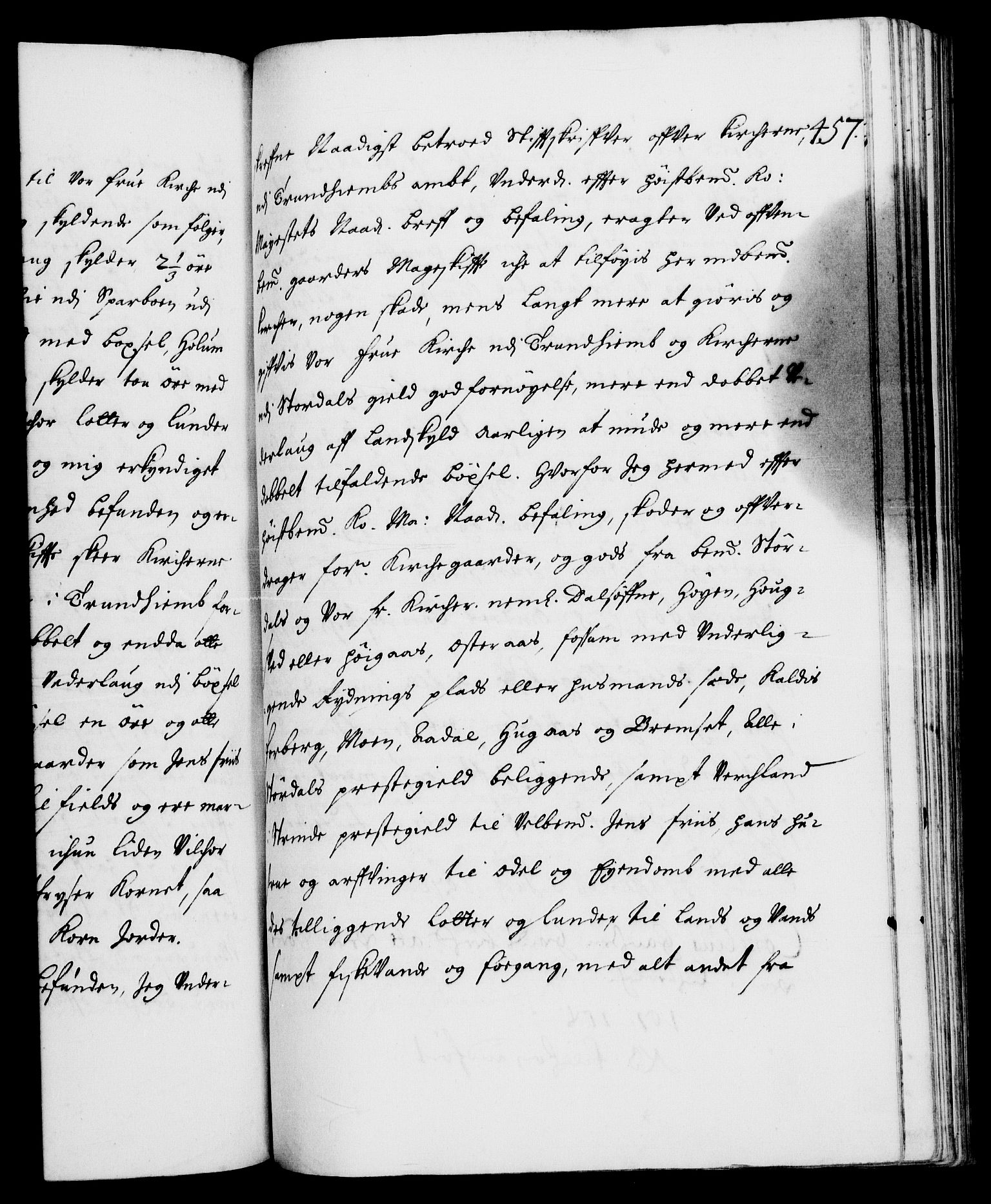 Danske Kanselli 1572-1799, RA/EA-3023/F/Fc/Fca/Fcaa/L0011: Norske registre (mikrofilm), 1670-1673, s. 457a