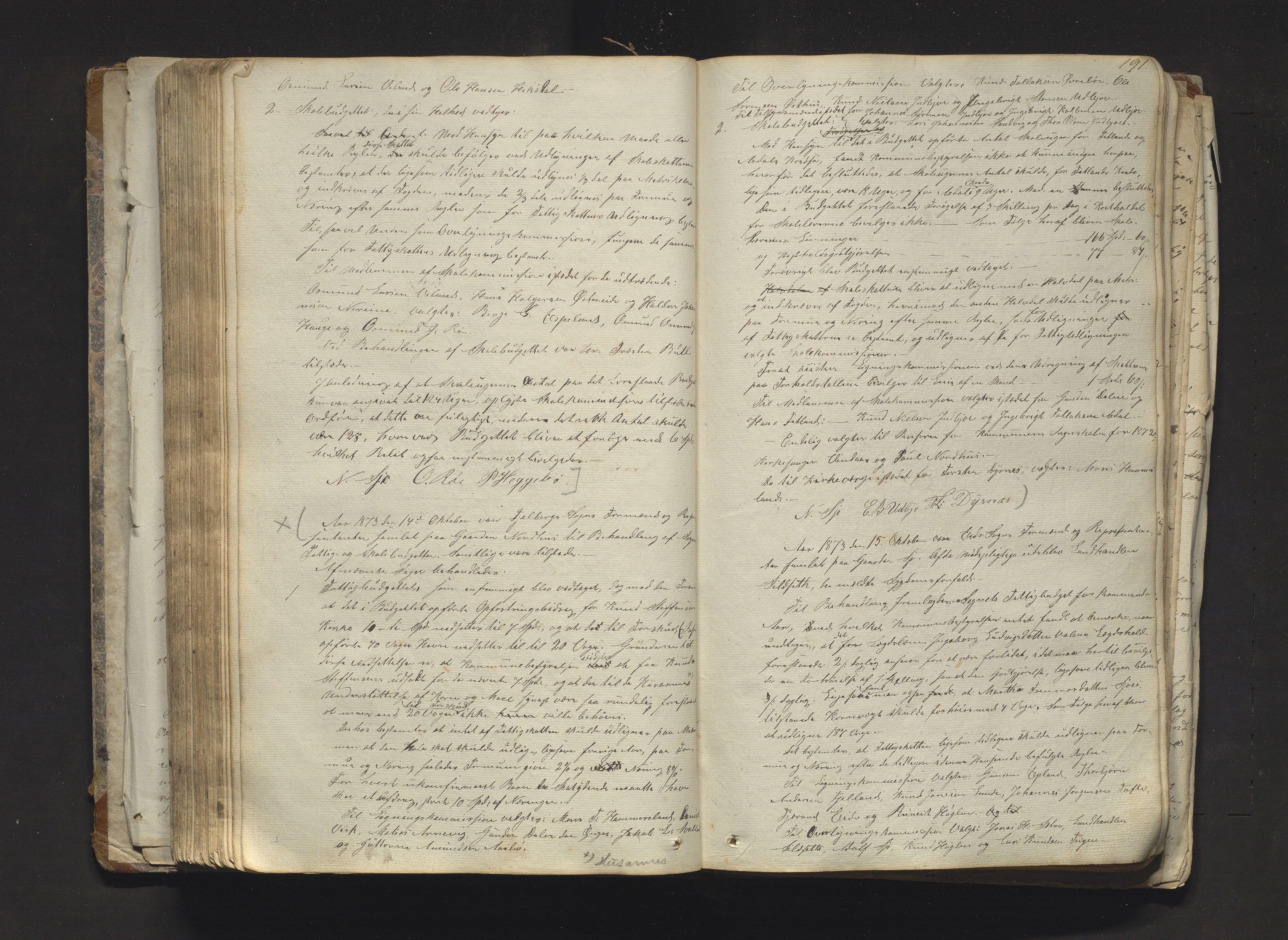 Fjelberg kommune. Formannskapet, IKAH/1213-021/A/Aa/L0001: Møtebok for formannskapet, heradstyret og soknestyra i Fjelberg, Ølen, Vikebygd og Eid, 1838-1881, s. 191