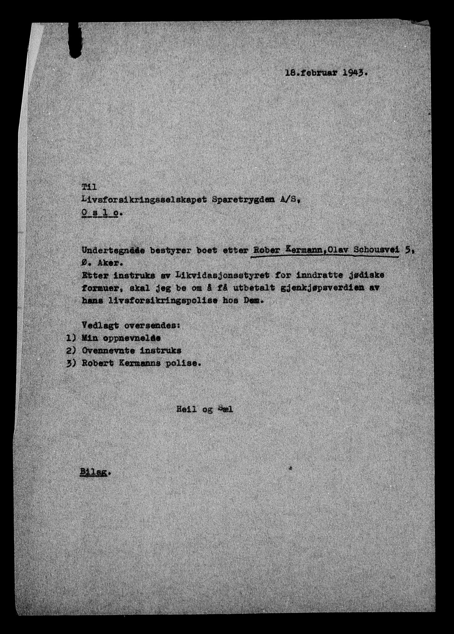Justisdepartementet, Tilbakeføringskontoret for inndratte formuer, AV/RA-S-1564/H/Hc/Hcc/L0951: --, 1945-1947, s. 147