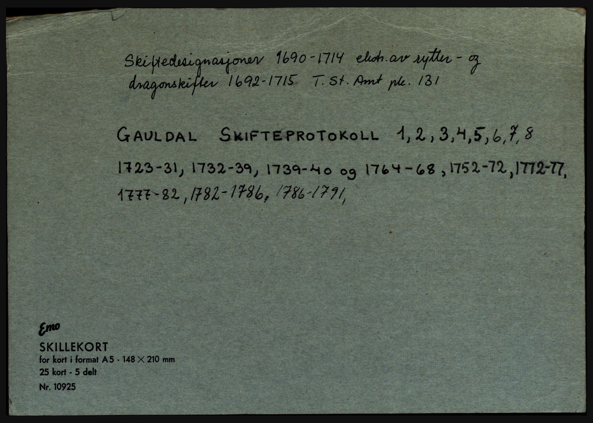 Gauldal sorenskriveri, SAT/A-0014/1/3, 1723-1791, s. 1