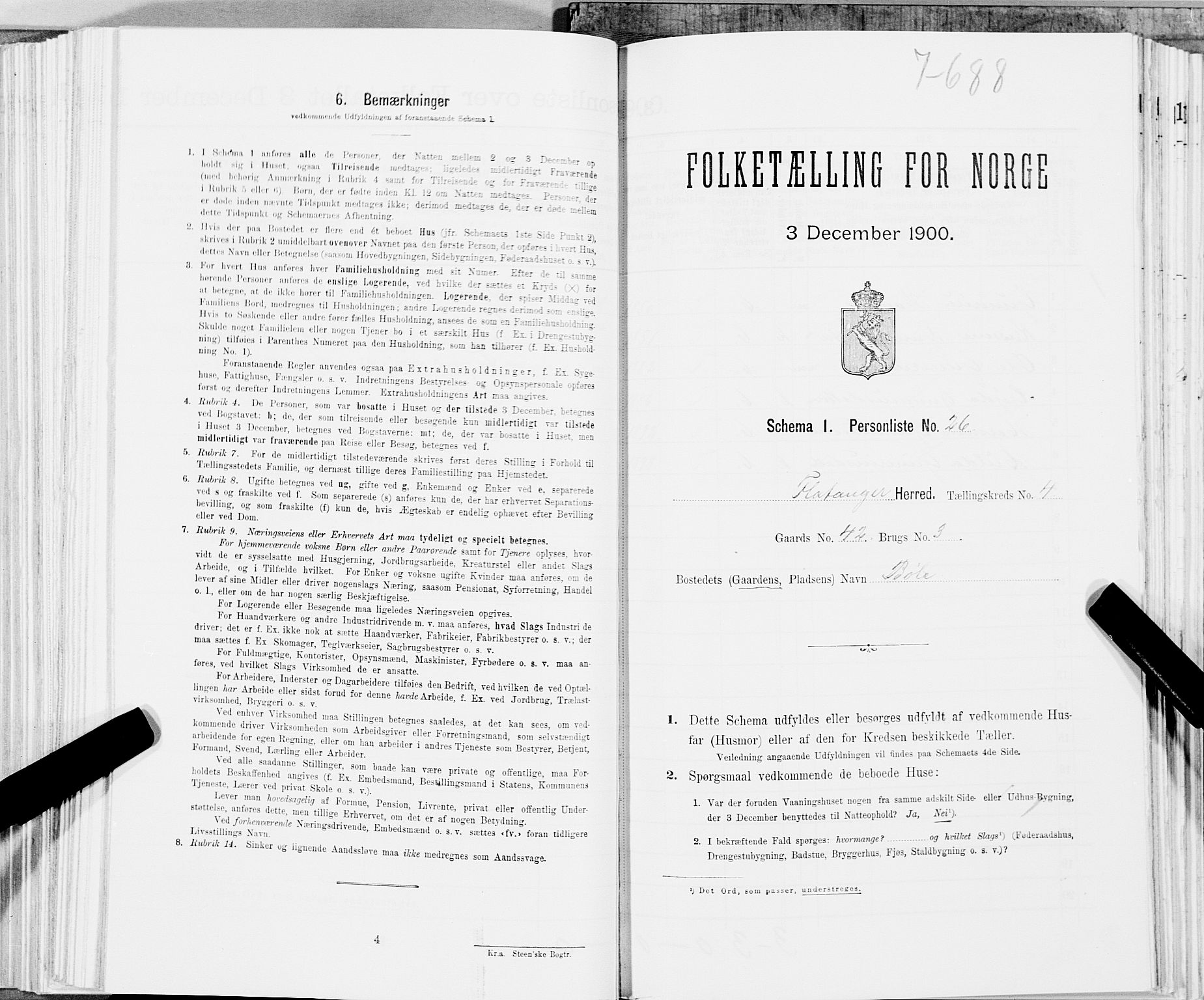 SAT, Folketelling 1900 for 1749 Flatanger herred, 1900, s. 657