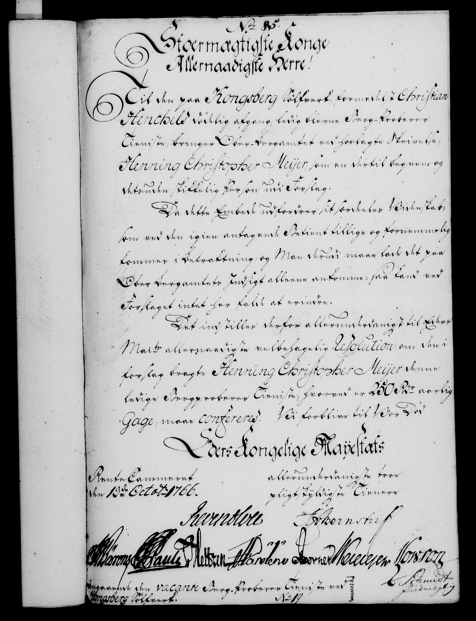 Rentekammeret, Kammerkanselliet, RA/EA-3111/G/Gf/Gfa/L0048: Norsk relasjons- og resolusjonsprotokoll (merket RK 52.48), 1766, s. 368