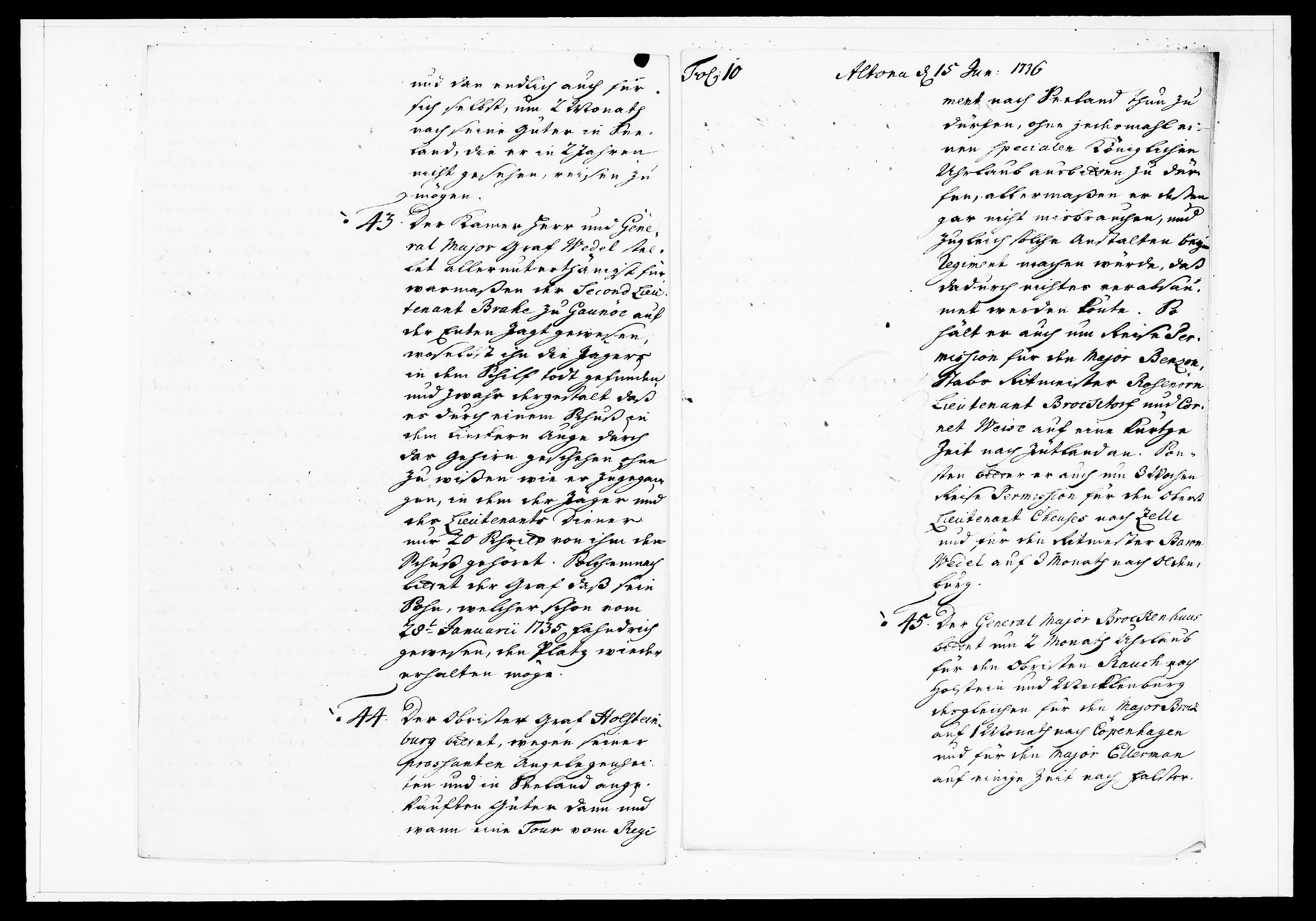 Krigskollegiet, Krigskancelliet, DRA/A-0006/-/1130-1137: Refererede sager, 1736, s. 217