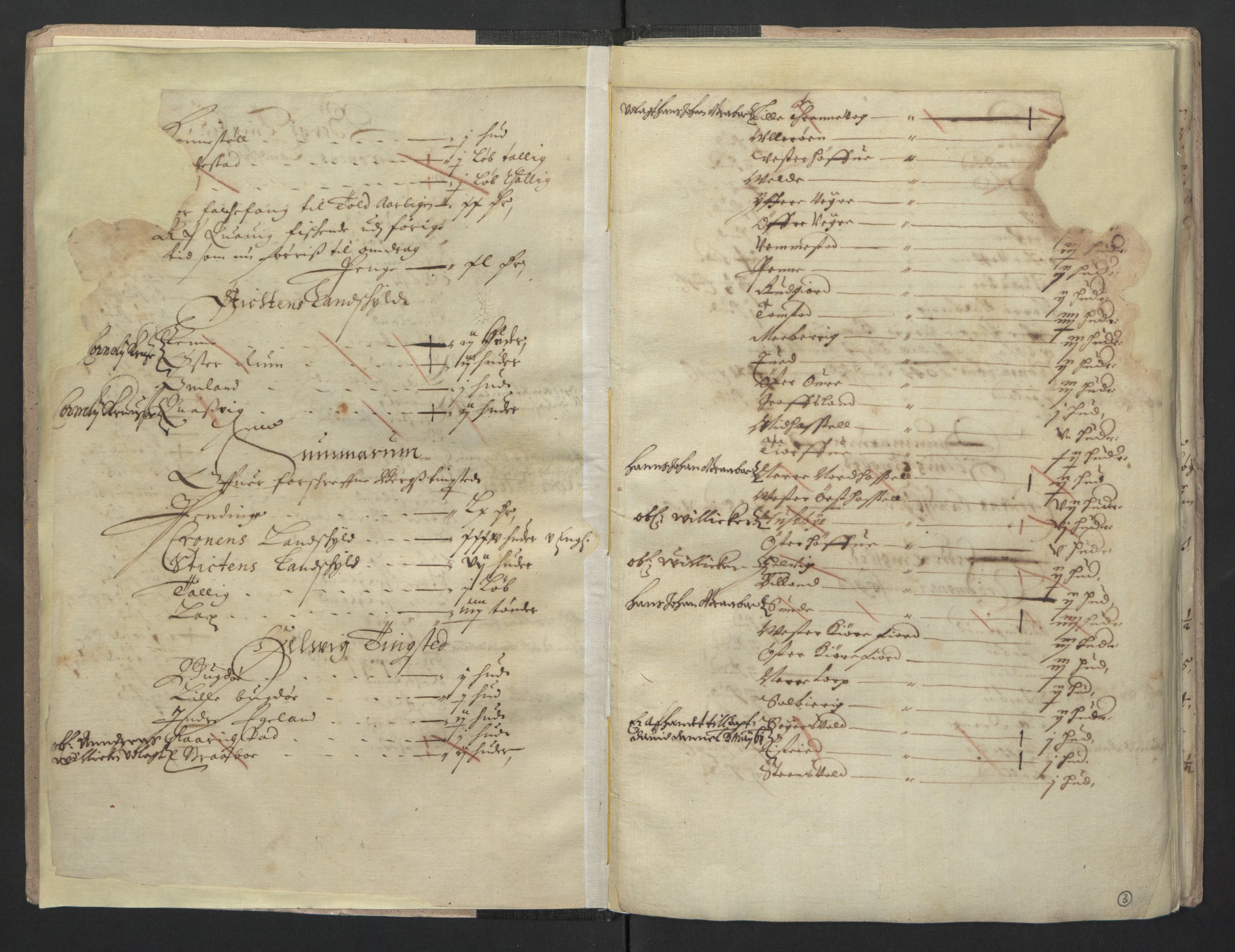 Rentekammeret inntil 1814, Realistisk ordnet avdeling, AV/RA-EA-4070/L/L0021/0004: Agder lagdømme: / Kronens jordebok. Lista len, 1661, s. 2b-3a