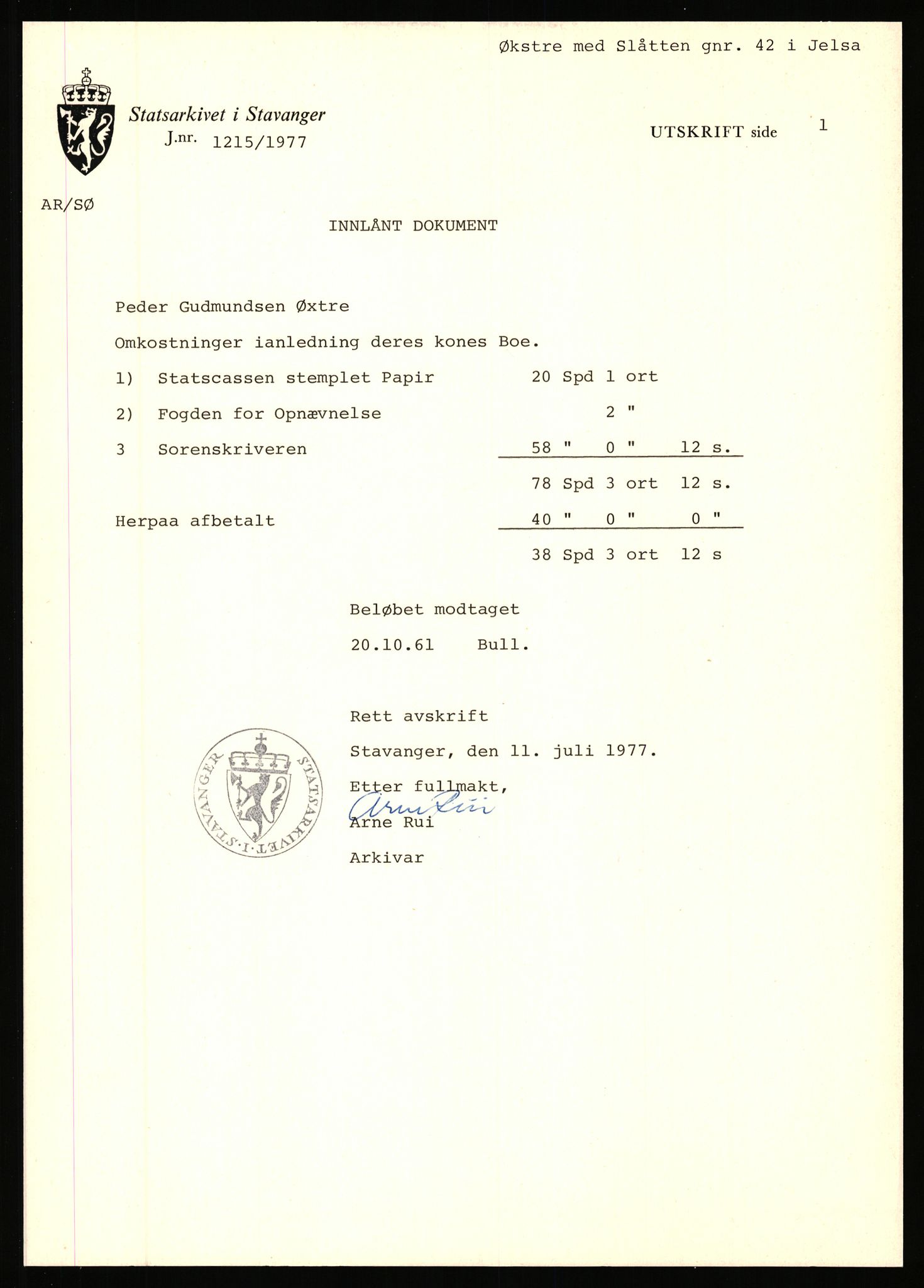 Statsarkivet i Stavanger, SAST/A-101971/03/Y/Yj/L0098: Avskrifter sortert etter gårdsnavn: Øigrei - Østeinstad, 1750-1930, s. 114