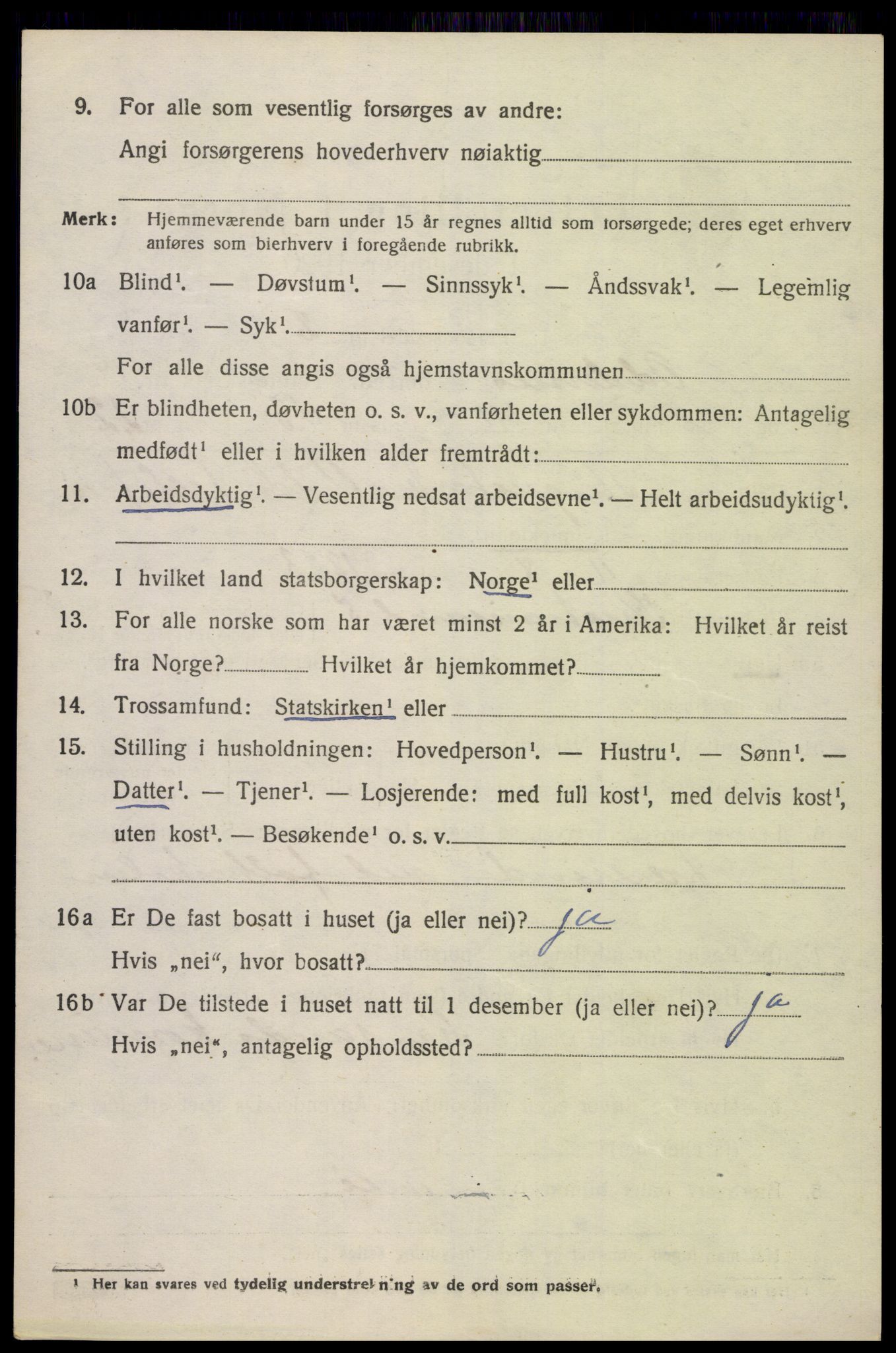 SAK, Folketelling 1920 for 1012 Oddernes herred, 1920, s. 9670