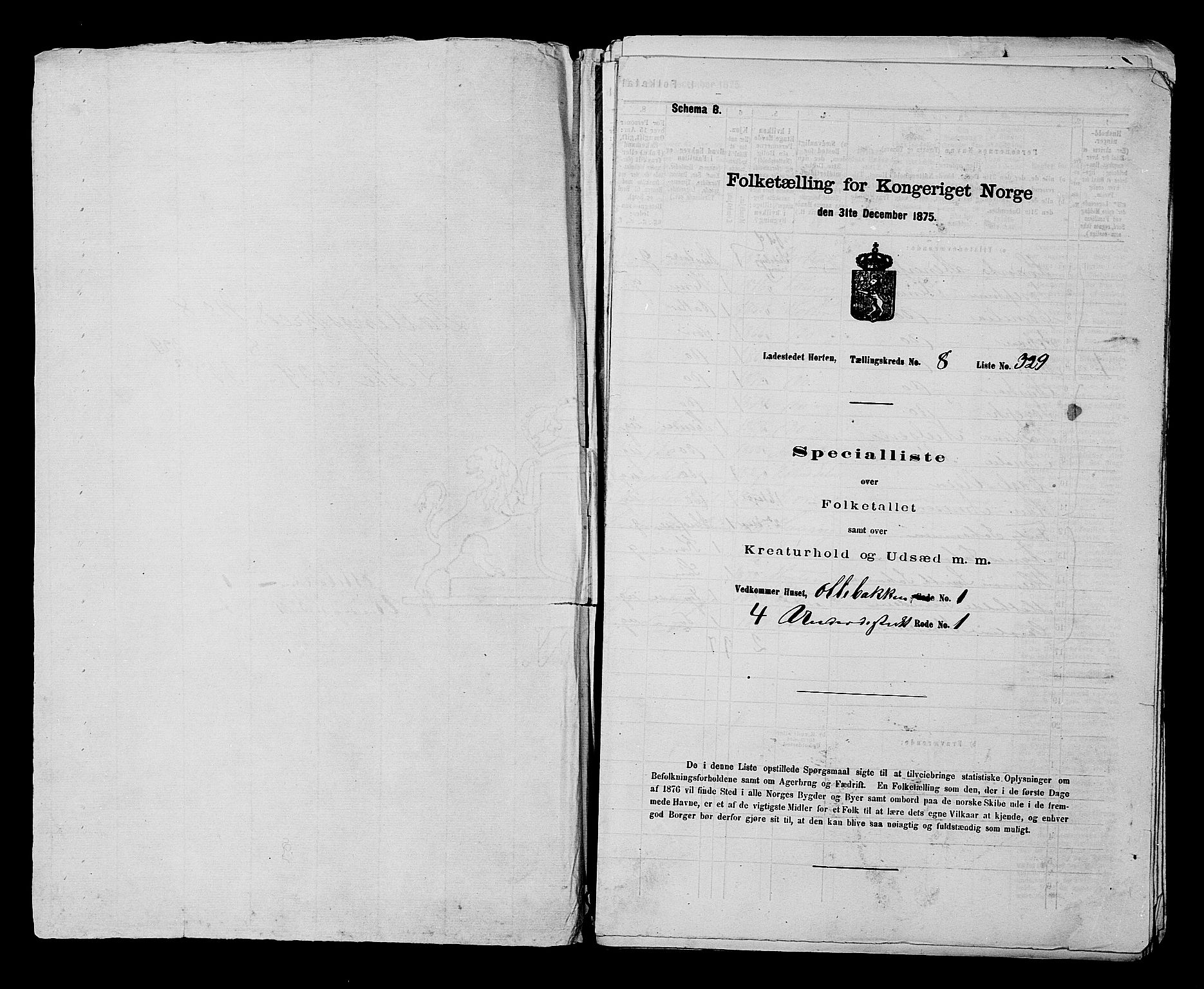 SAKO, Folketelling 1875 for 0703P Horten prestegjeld, 1875, s. 740