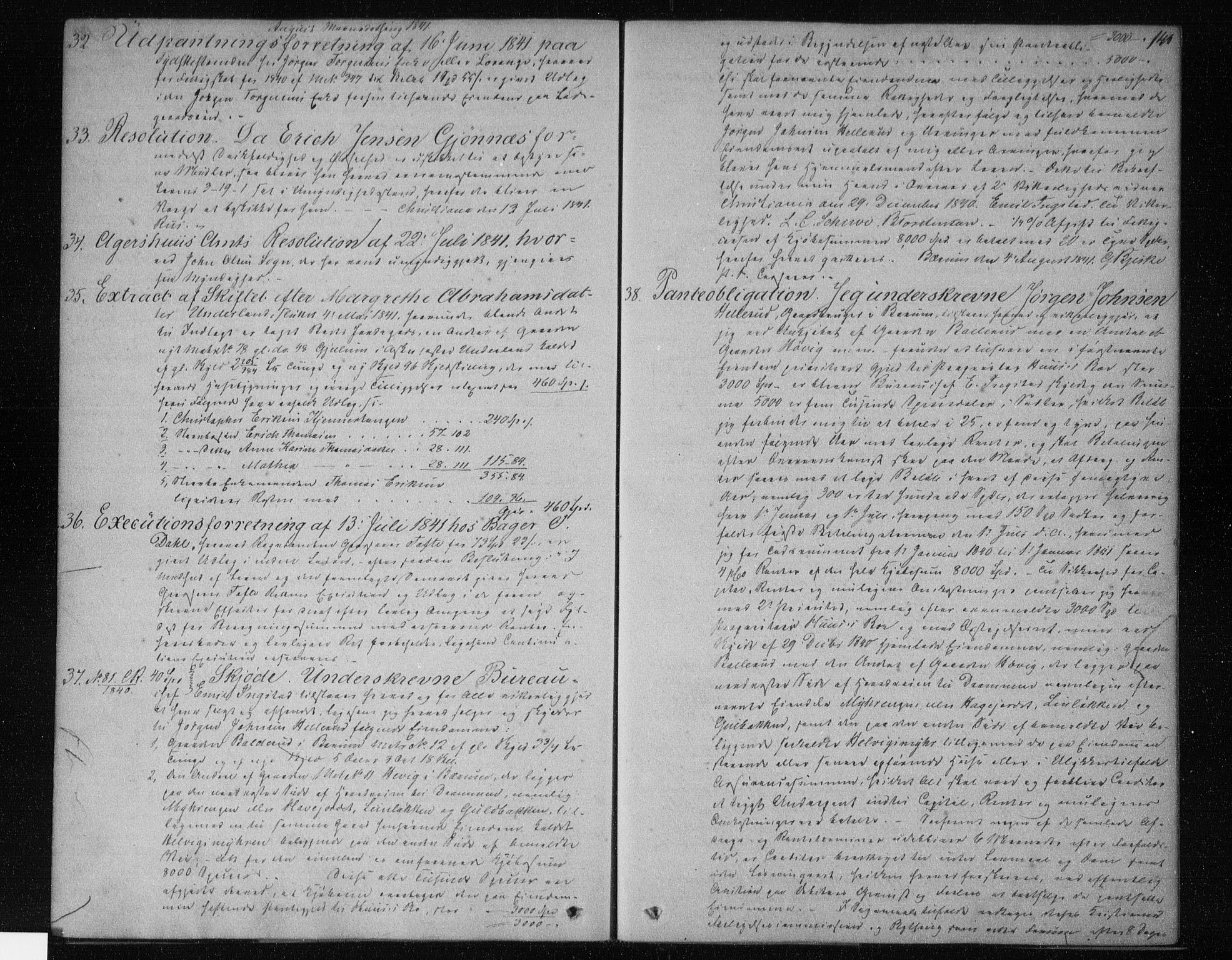 Aker sorenskriveri, SAO/A-10895/G/Gb/Gba/L0011a: Pantebok nr. I 11a, 1840-1841, s. 140