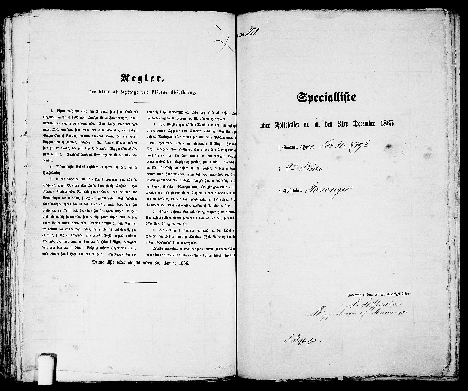 RA, Folketelling 1865 for 1103 Stavanger kjøpstad, 1865, s. 2269