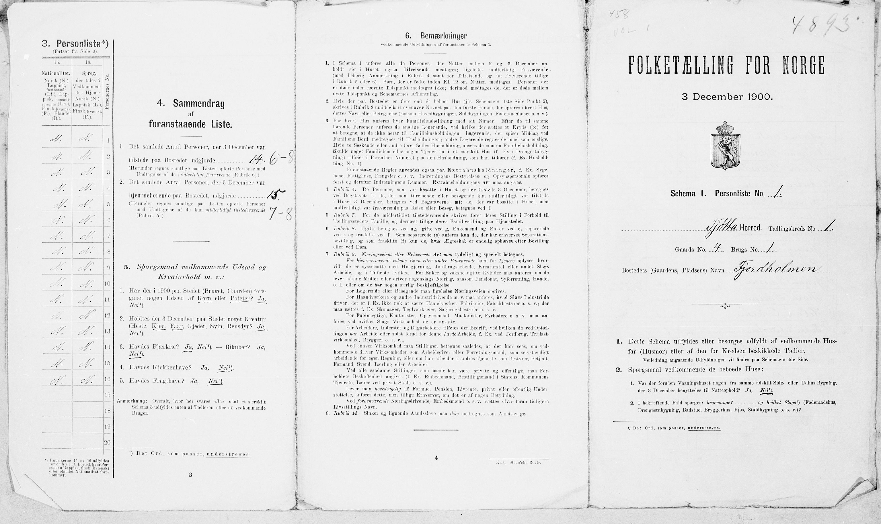 SAT, Folketelling 1900 for 1817 Tjøtta herred, 1900, s. 22