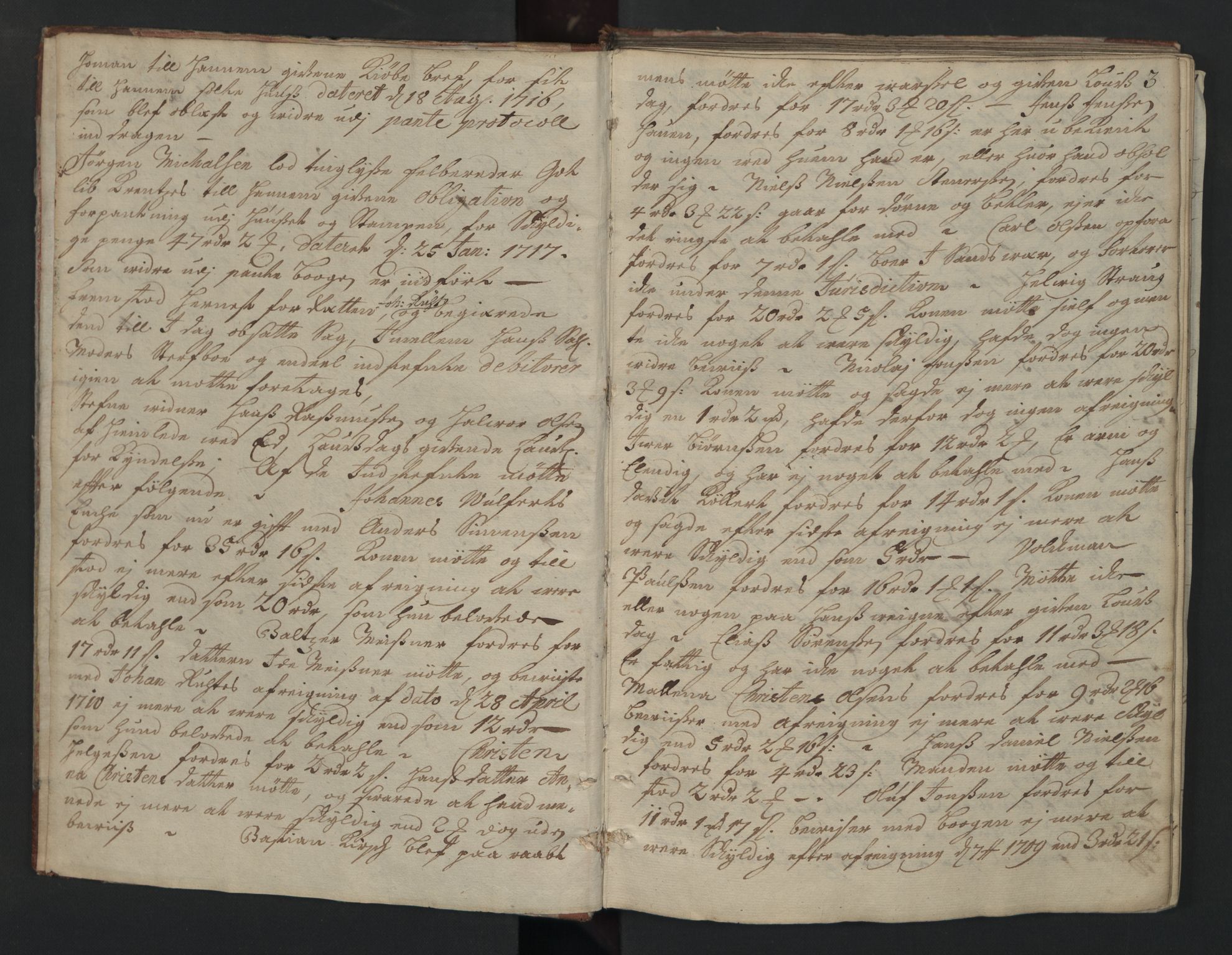 Sønnafjelske bergamt , AV/SAKO-EA-5262/G/Gd/L0005: Domsprotokoll, 1716-1719, s. 3